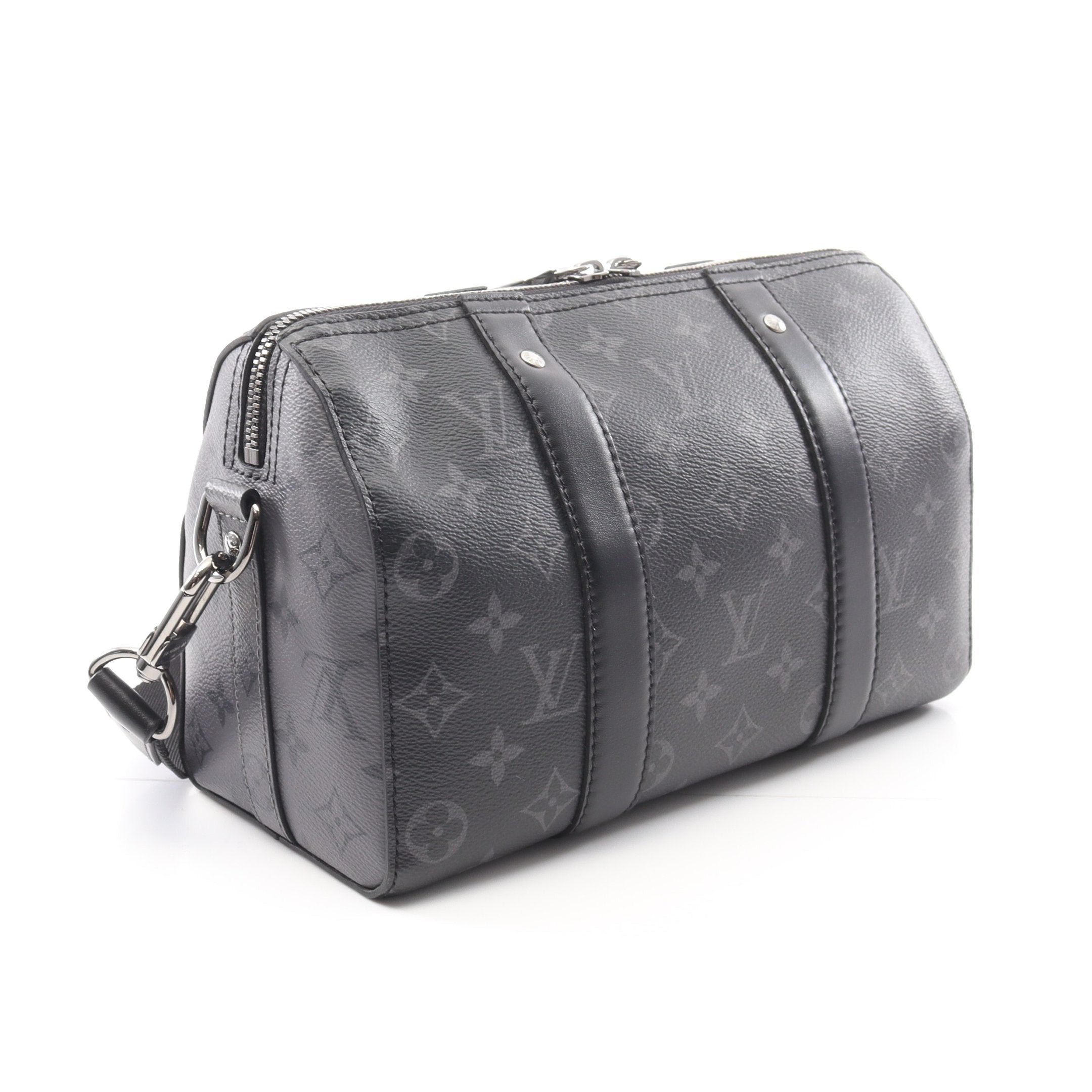 Louis Vuitton Louis Vuitton City Keepall Monogram Eclipse Reverse Shoulder Bag Leather Black Gray Size ONE SIZE - 2 Thumbnail
