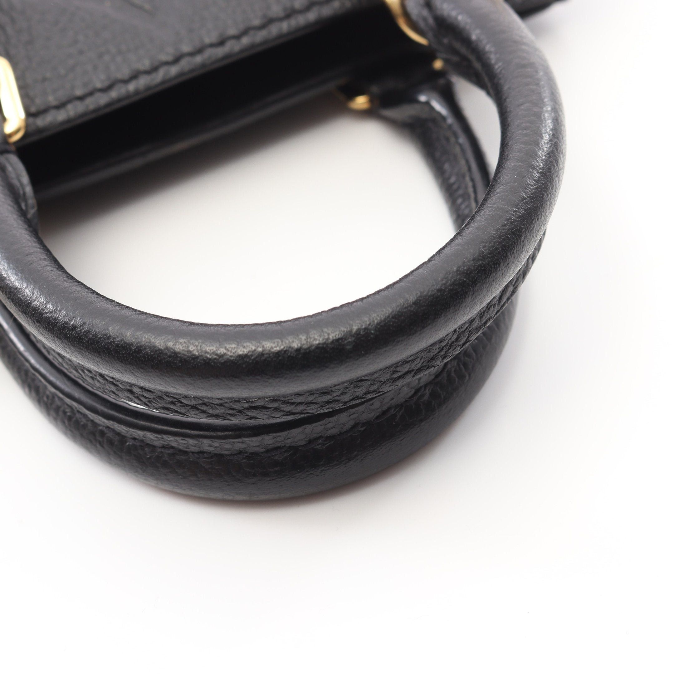 Louis Vuitton Louis Vuitton Petite Sac Plat Monogram Empreinte Noir Handbag Leather Black Size ONE SIZE - 5 Thumbnail