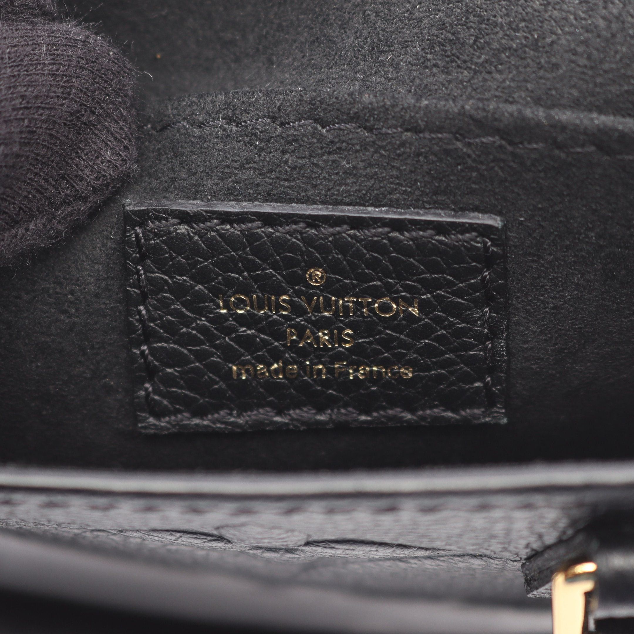 Louis Vuitton Louis Vuitton Petite Sac Plat Monogram Empreinte Noir Handbag Leather Black Size ONE SIZE - 4 Thumbnail