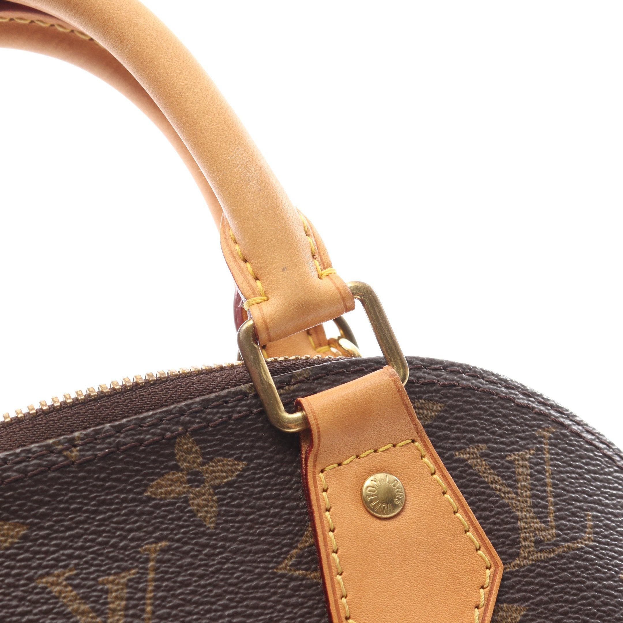 Louis Vuitton Louis Vuitton Alma Bb Monogram Handbag Leather Brown Size ONE SIZE - 9 Thumbnail