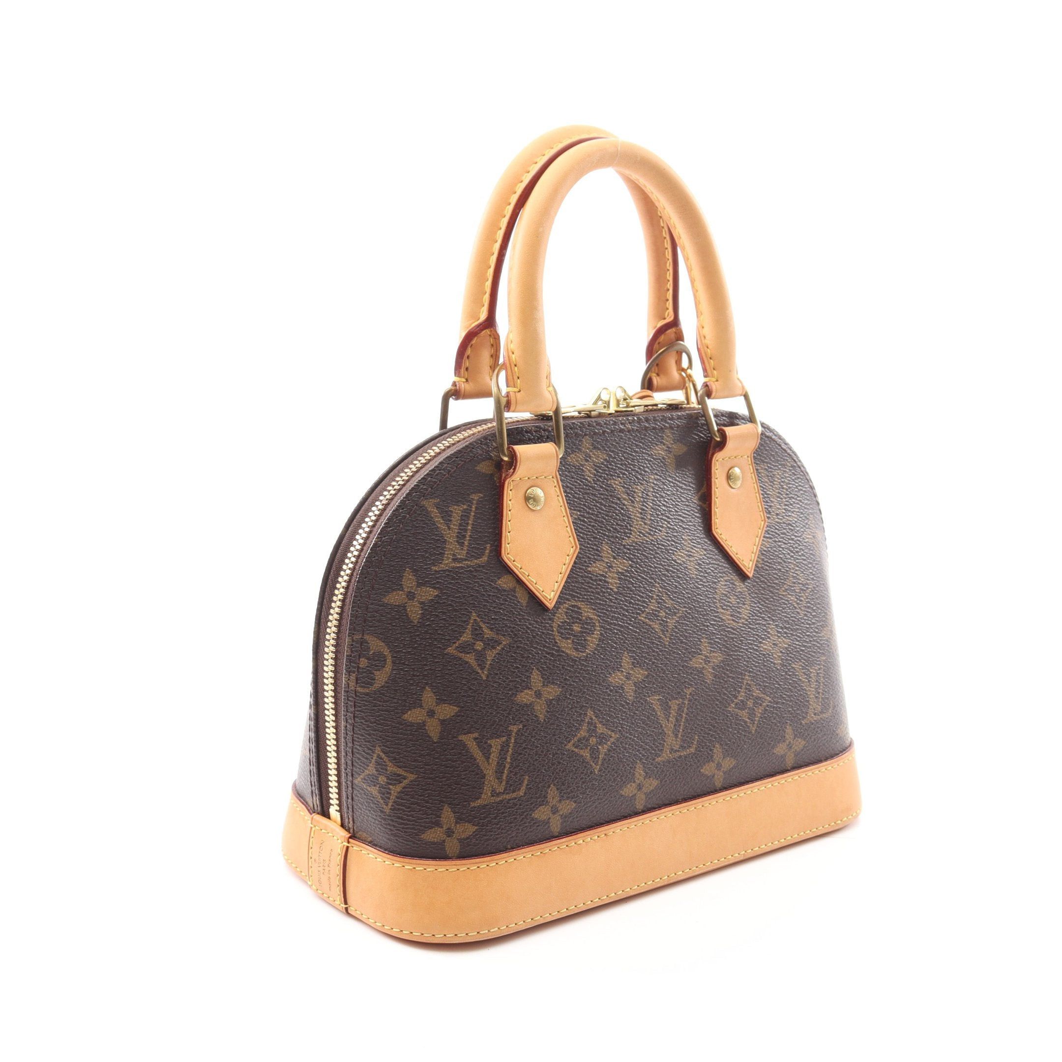 Louis Vuitton Louis Vuitton Alma Bb Monogram Handbag Leather Brown Size ONE SIZE - 2 Thumbnail