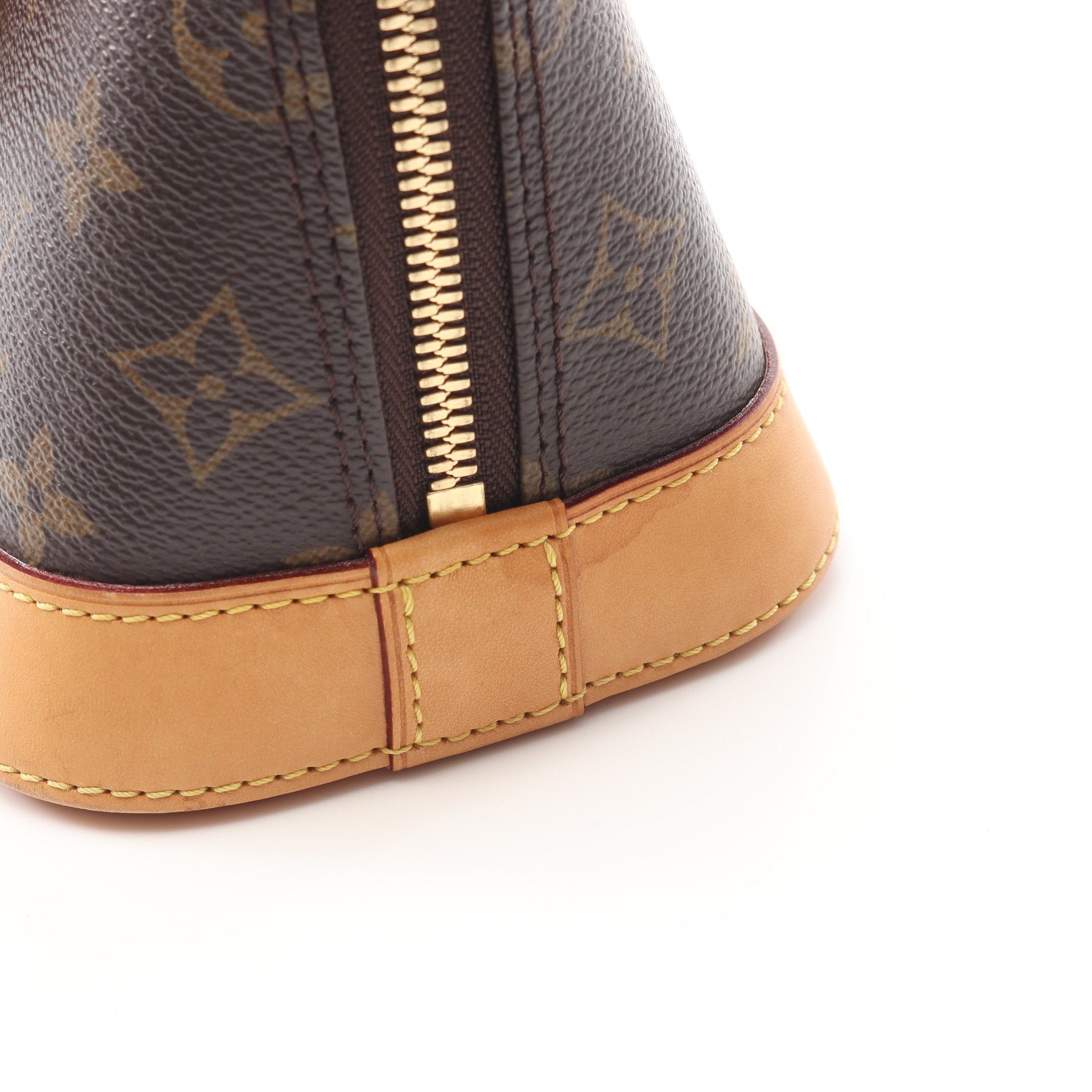 Louis Vuitton Louis Vuitton Alma Bb Monogram Handbag Leather Brown Size ONE SIZE - 13 Thumbnail