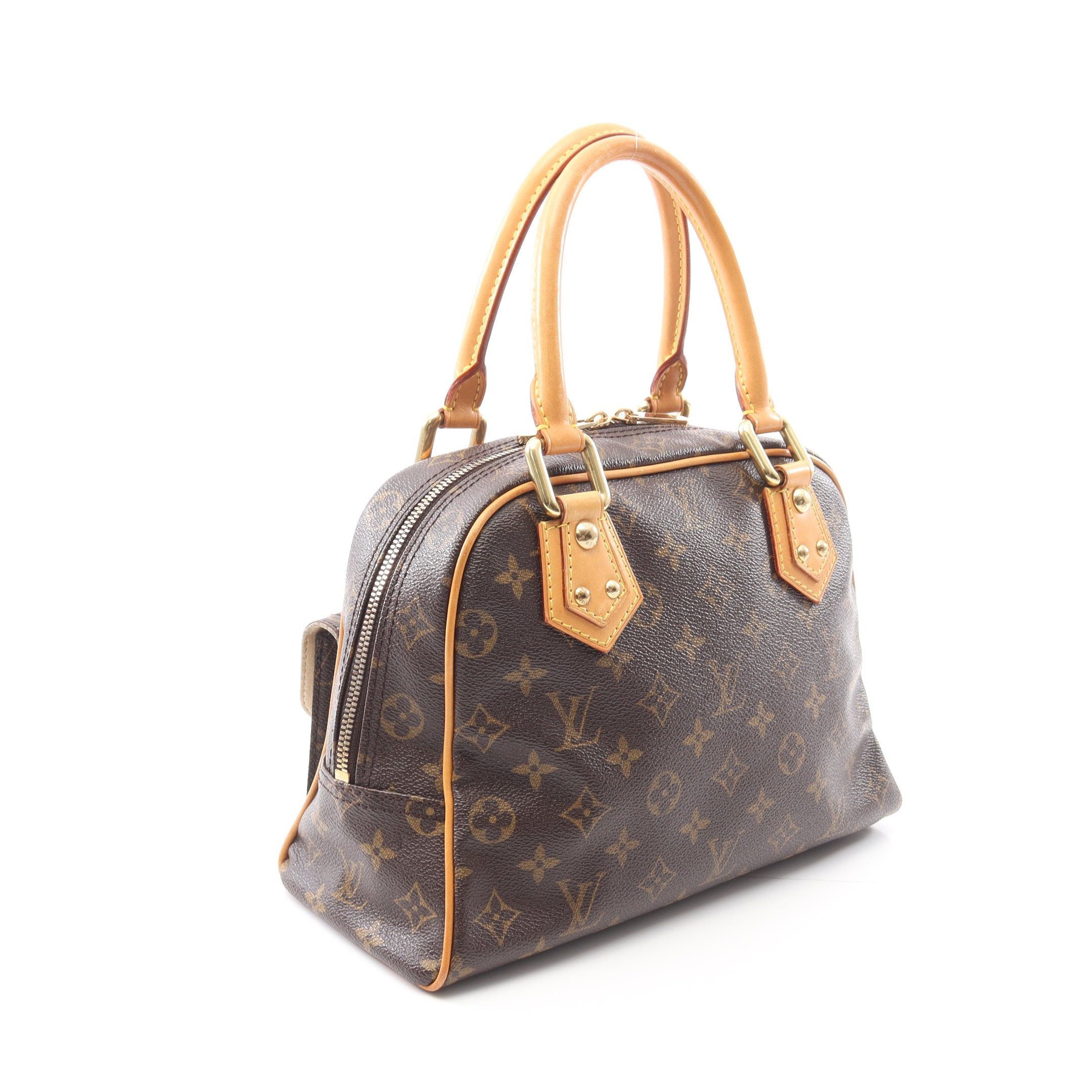 Louis Vuitton Louis Vuitton Manhattan Pm Monogram Handbag Leather Brown Size ONE SIZE - 2 Thumbnail