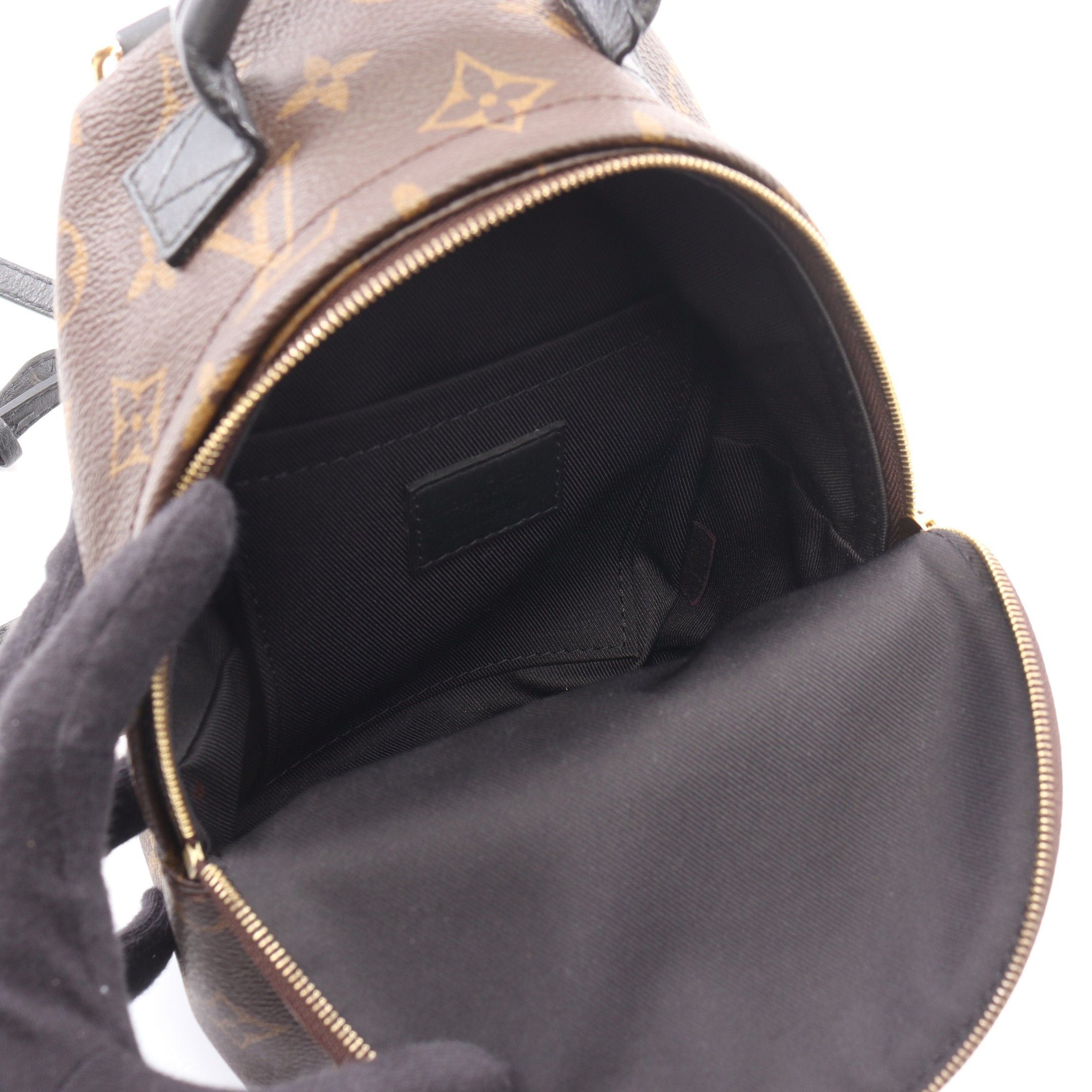 Louis Vuitton Louis Vuitton Palm Springs Backpack Mini Monogram Rucksack Leather Brown Black Size ONE SIZE - 3 Thumbnail