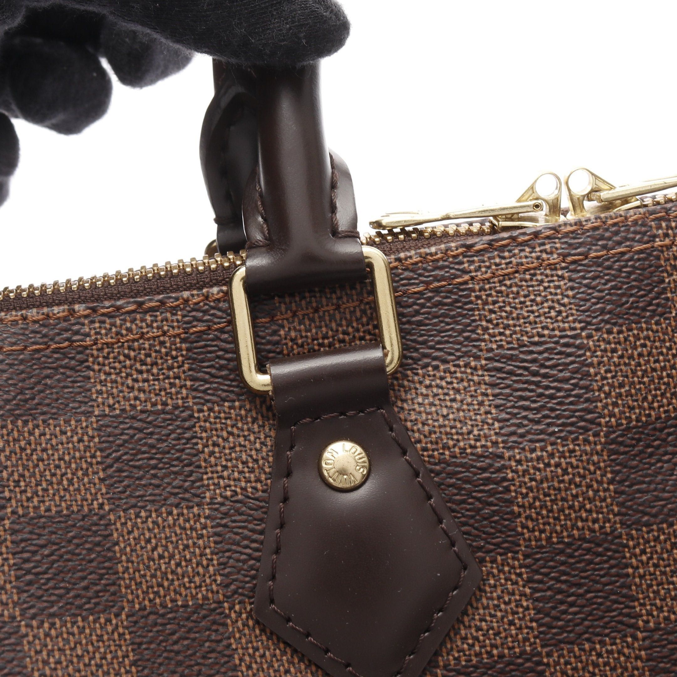 Louis Vuitton Louis Vuitton Speedy 25 Damier Ebene Handbag Leather Brown Size ONE SIZE - 10 Thumbnail