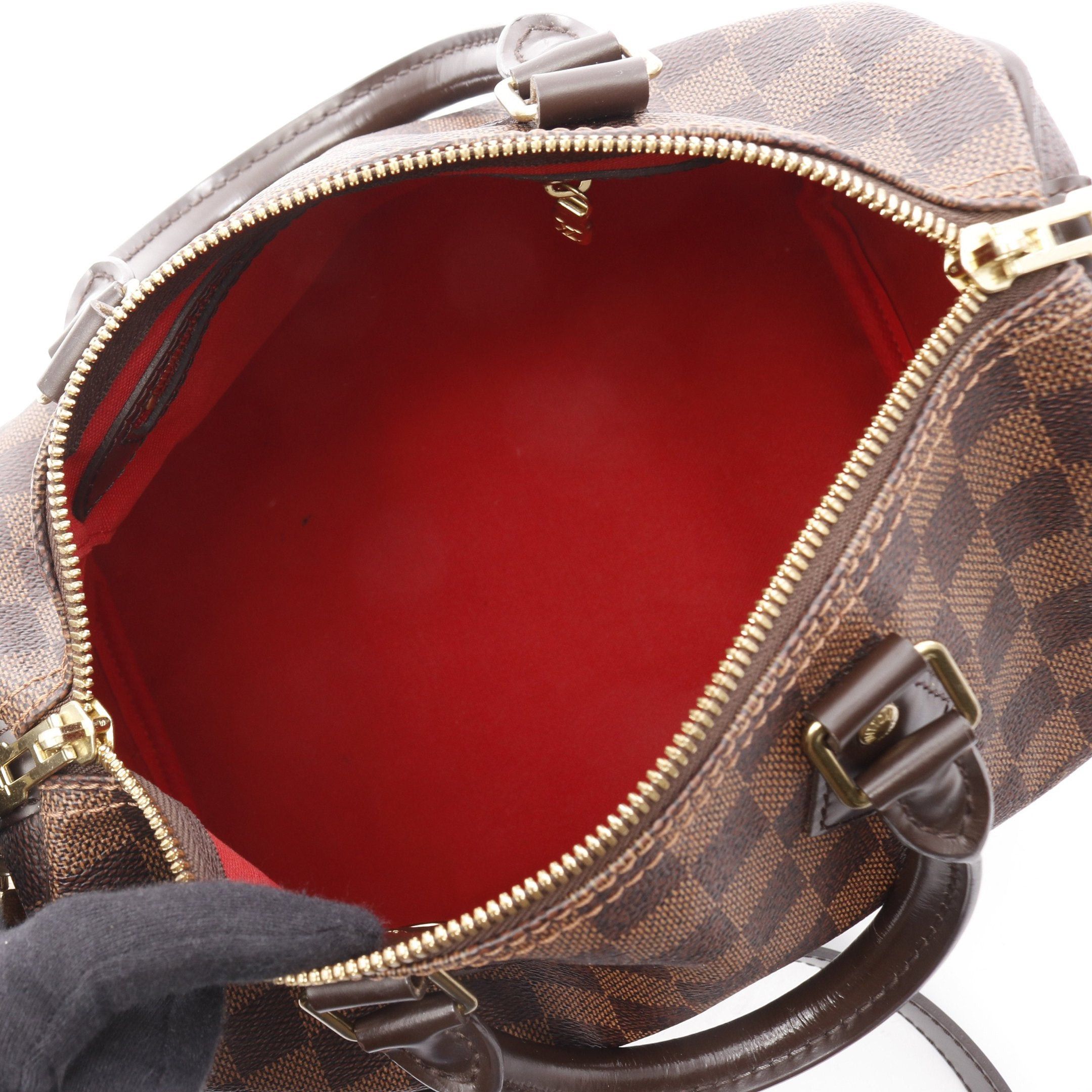 Louis Vuitton Louis Vuitton Speedy 25 Damier Ebene Handbag Leather Brown Size ONE SIZE - 3 Thumbnail