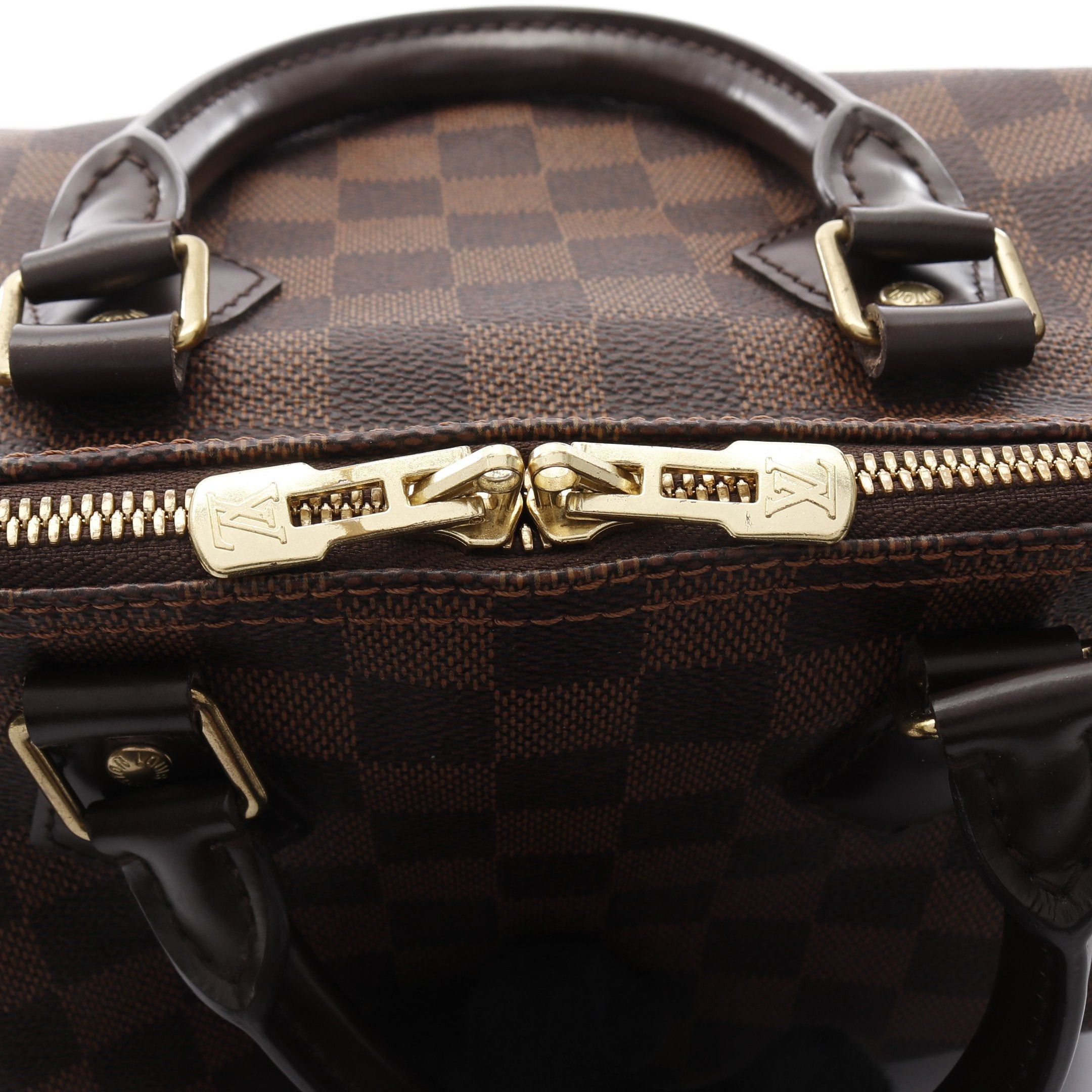 Louis Vuitton Louis Vuitton Speedy 25 Damier Ebene Handbag Leather Brown Size ONE SIZE - 8 Thumbnail