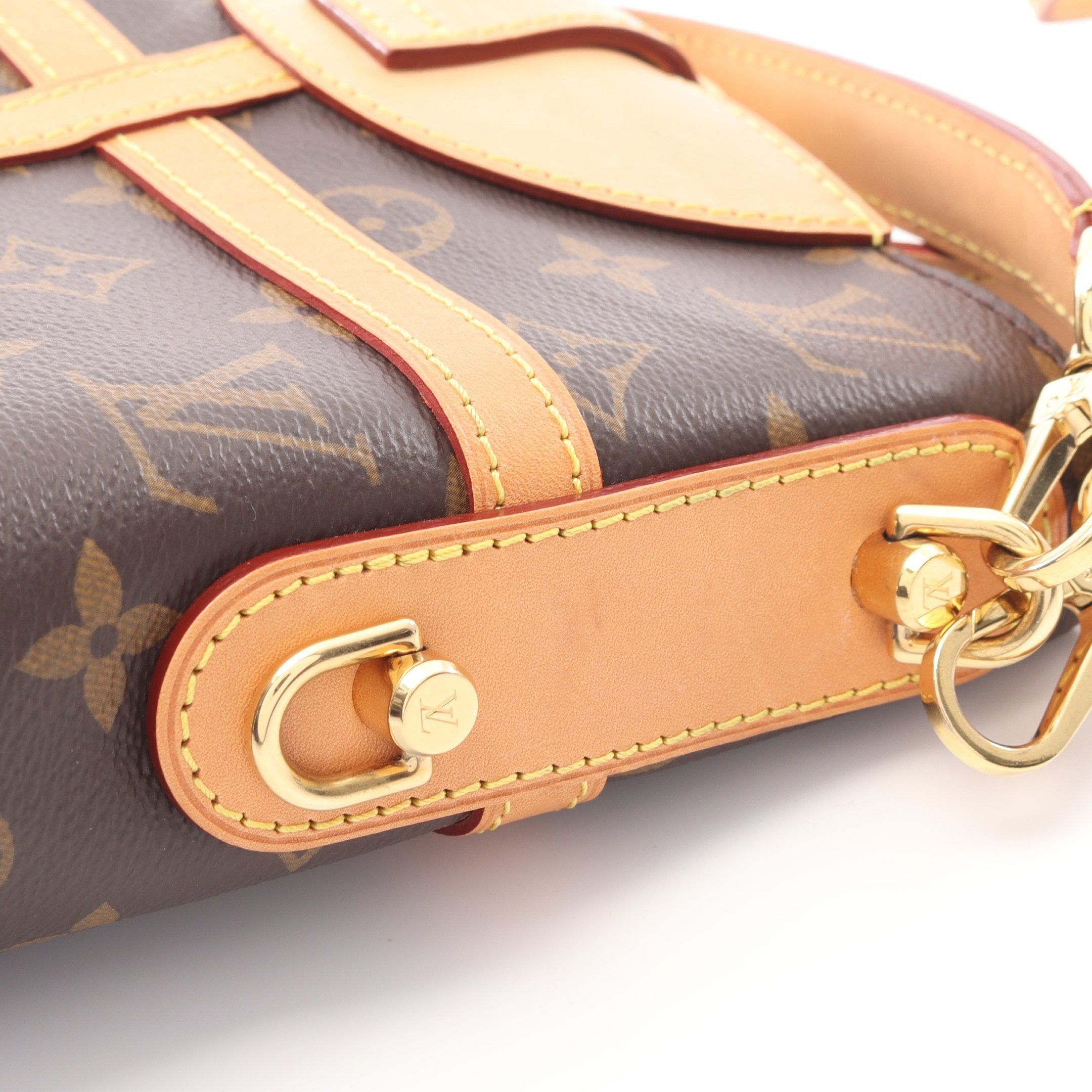 Louis Vuitton Louis Vuitton Duffel Bag Monogram Handbag Leather Brown Size ONE SIZE - 9 Thumbnail