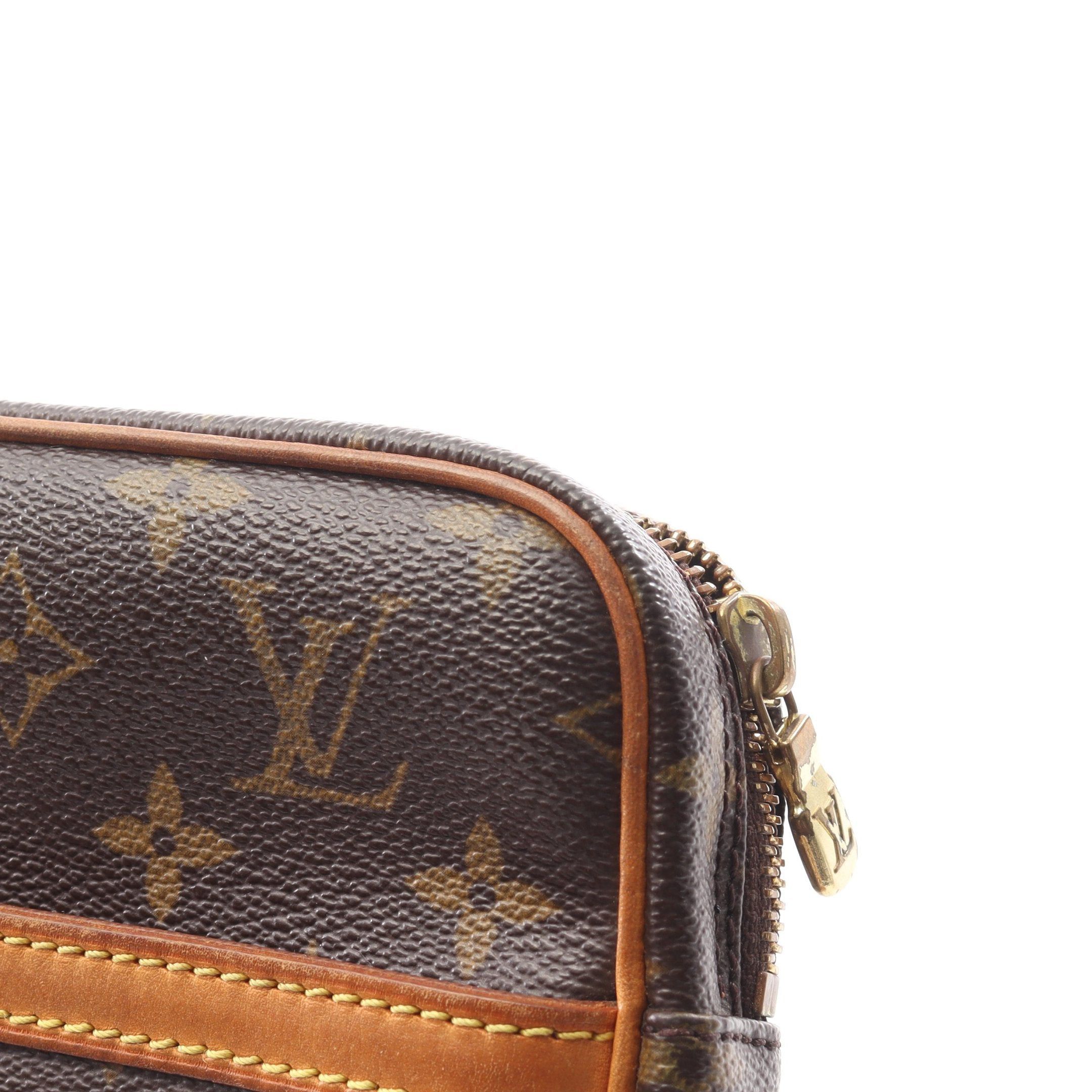 Louis Vuitton Louis Vuitton Danube Monogram Shoulder Bag Leather Brown Size ONE SIZE - 13 Thumbnail