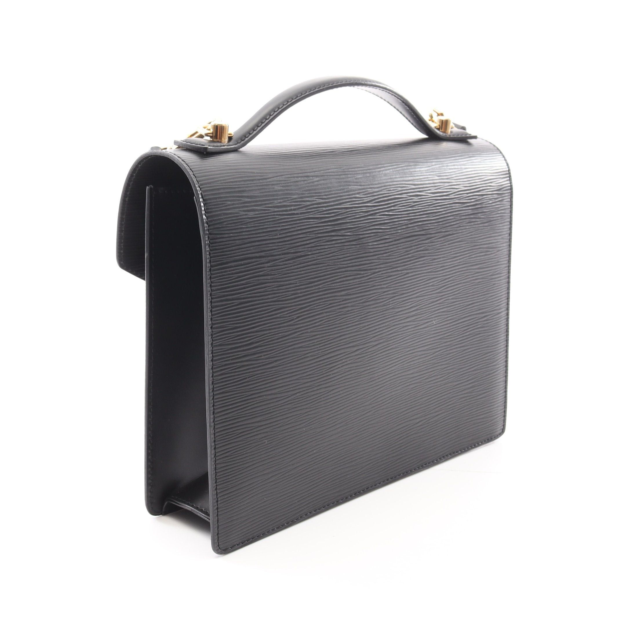 Louis Vuitton Louis Vuitton Monceau Epi Noir Handbag Leather Black Size ONE SIZE - 2 Thumbnail