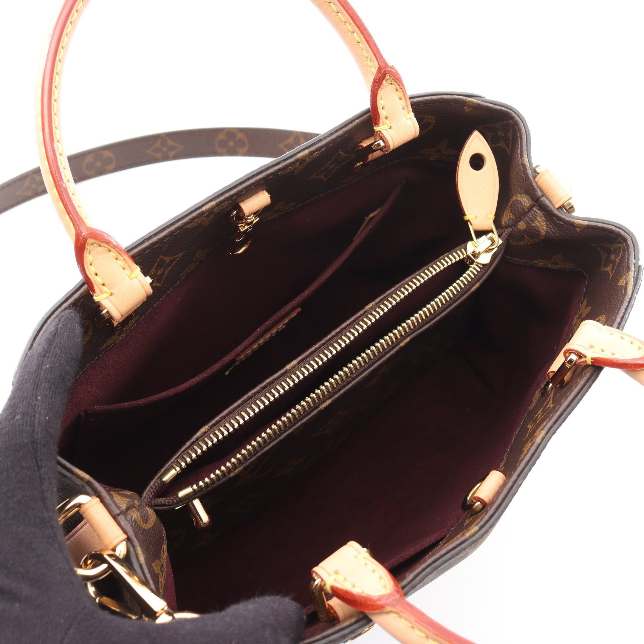 Louis Vuitton Louis Vuitton Montaigne Bb Monogram Handbag Leather Brown Size ONE SIZE - 3 Thumbnail
