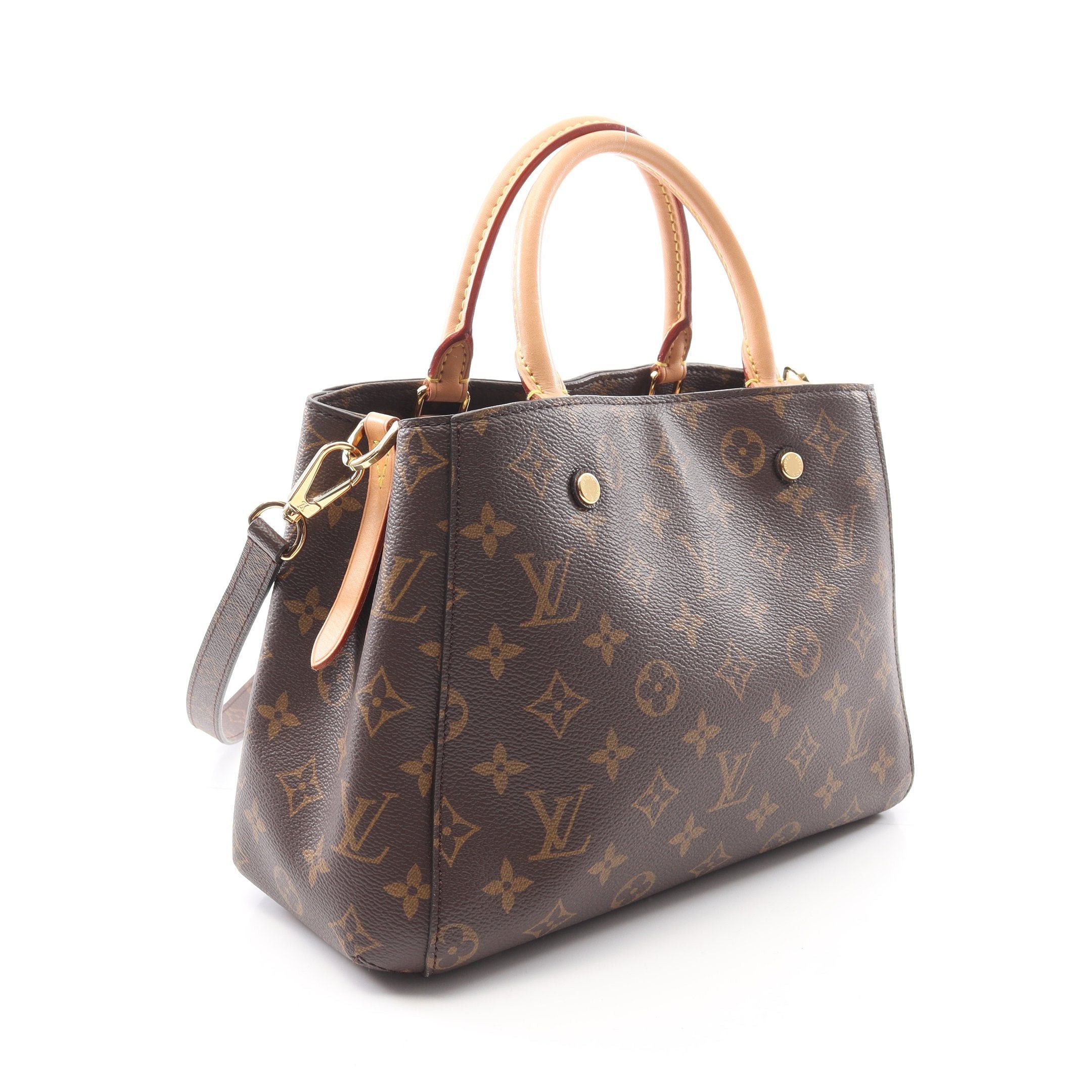 Louis Vuitton Louis Vuitton Montaigne Bb Monogram Handbag Leather Brown Size ONE SIZE - 2 Thumbnail