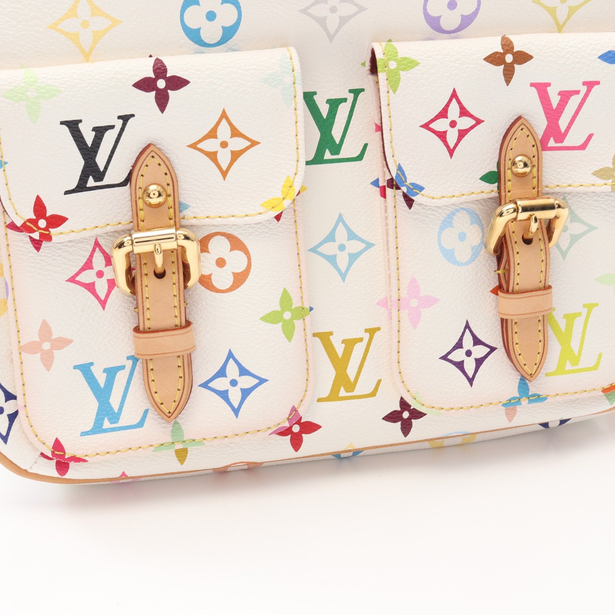 Louis Vuitton Louis Vuitton Lodge Pm Monogram Multicolor Bron Shoulder Bag Leather White Size ONE SIZE - 6 Thumbnail