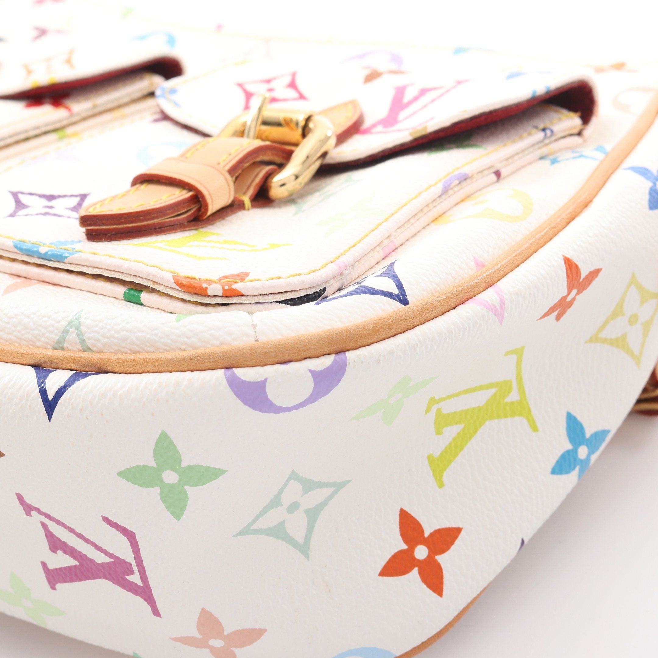 Louis Vuitton Louis Vuitton Lodge Pm Monogram Multicolor Bron Shoulder Bag Leather White Size ONE SIZE - 7 Thumbnail