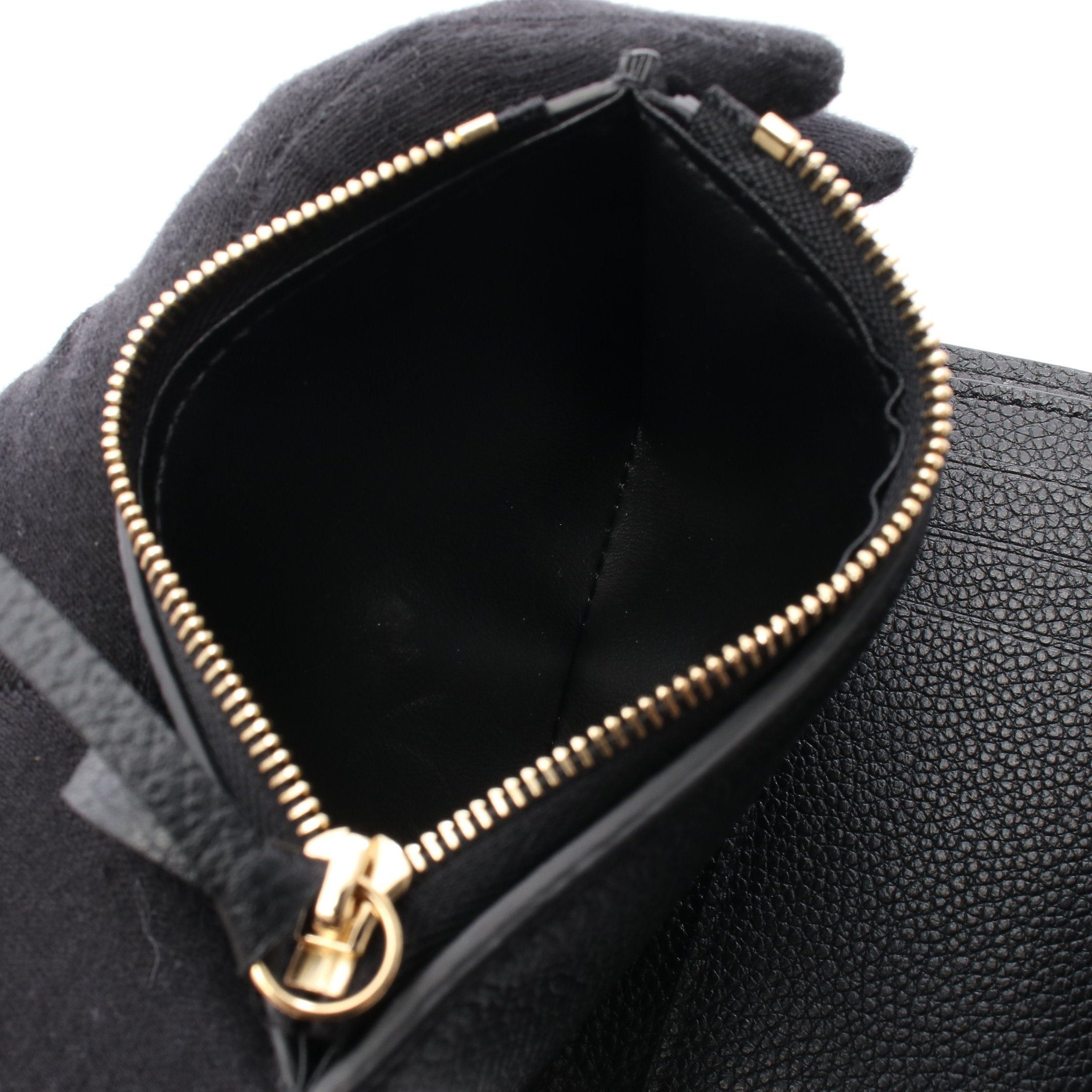 Louis Vuitton Louis Vuitton Portefeuil Victorine Monogram Empreinte Noir Trifold Wallet Leather Black Size ONE SIZE - 6 Thumbnail