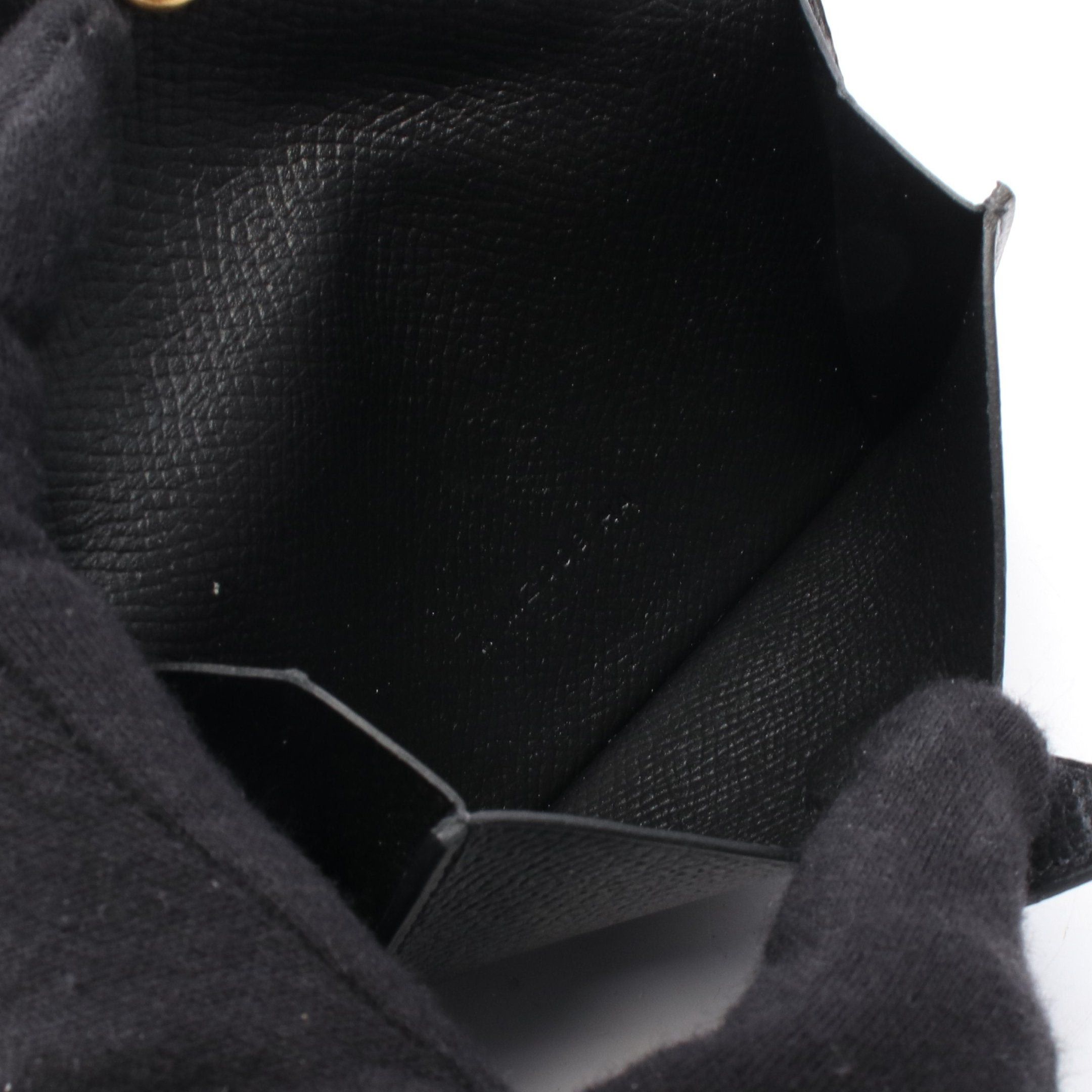 Hermes Hermes Bear Mini Card Case Veau Epsom Black Gold Hardware X Stamp Size ONE SIZE - 6 Thumbnail