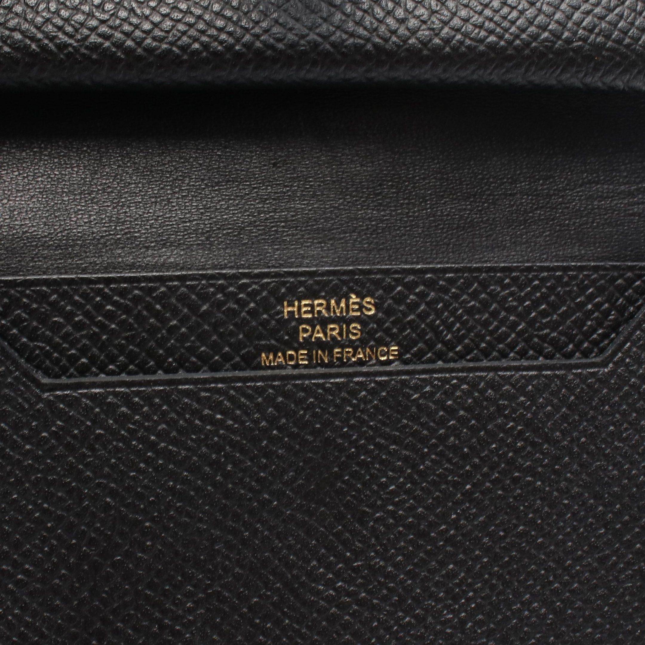 Hermes Hermes Bear Mini Card Case Veau Epsom Black Gold Hardware X Stamp Size ONE SIZE - 4 Thumbnail