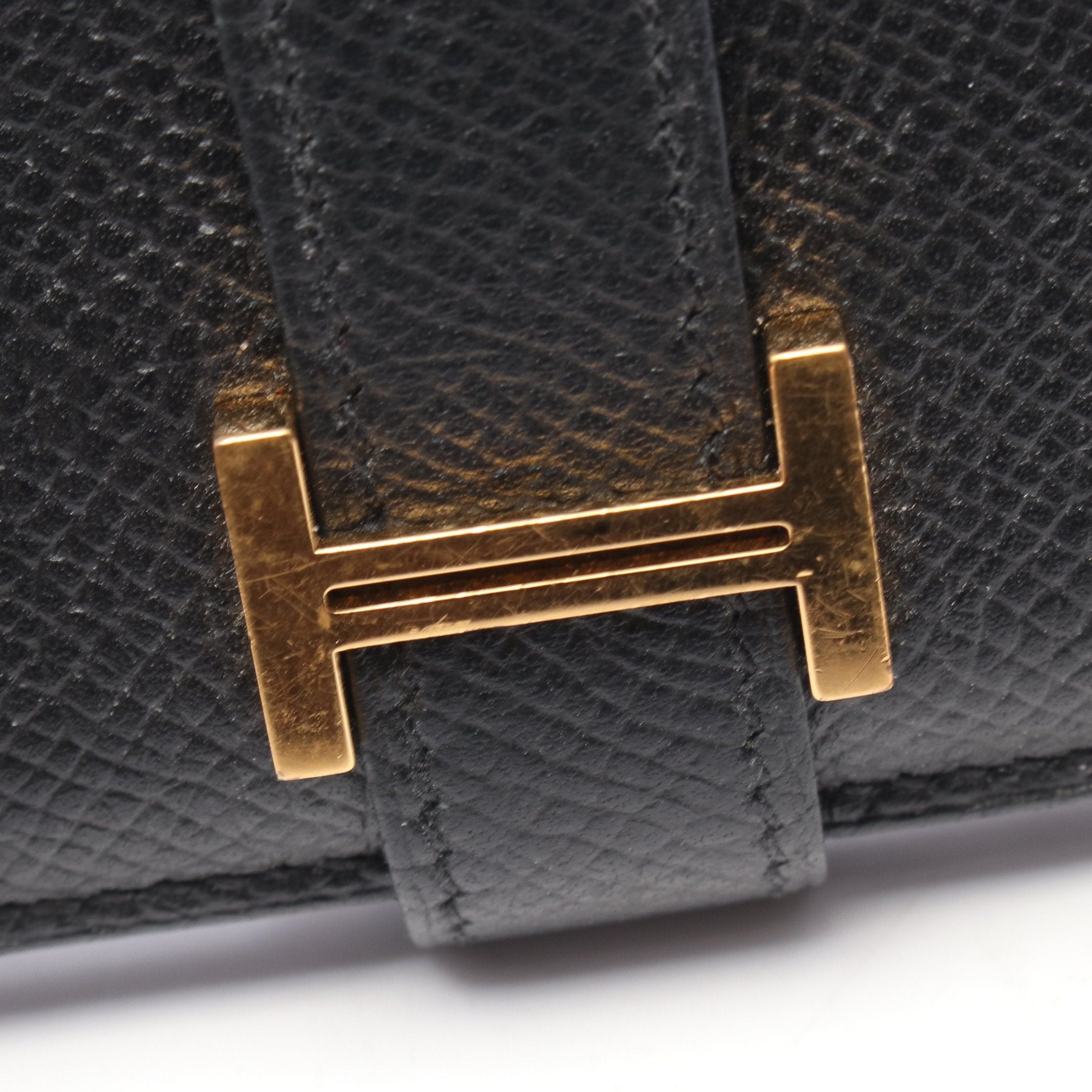 Hermes Hermes Bear Mini Card Case Veau Epsom Black Gold Hardware X Stamp Size ONE SIZE - 8 Thumbnail