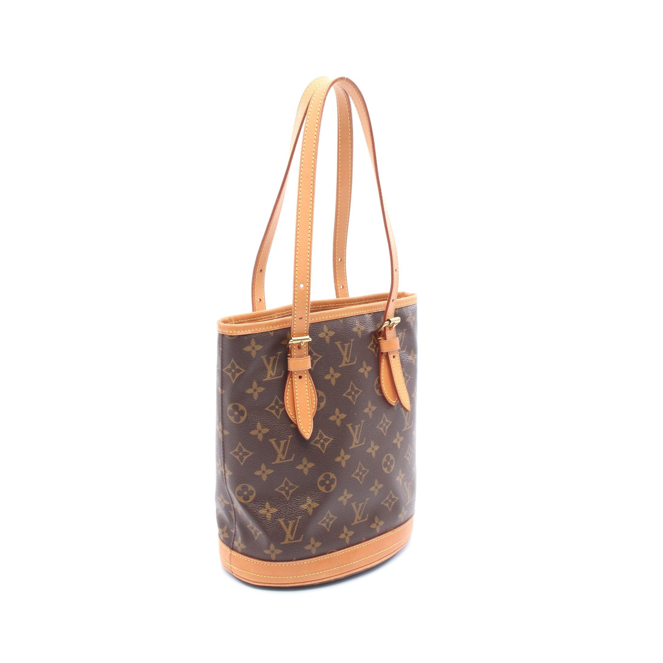 Louis Vuitton Louis Vuitton Bucket Pm Monogram Handbag Leather Brown Size ONE SIZE - 2 Thumbnail