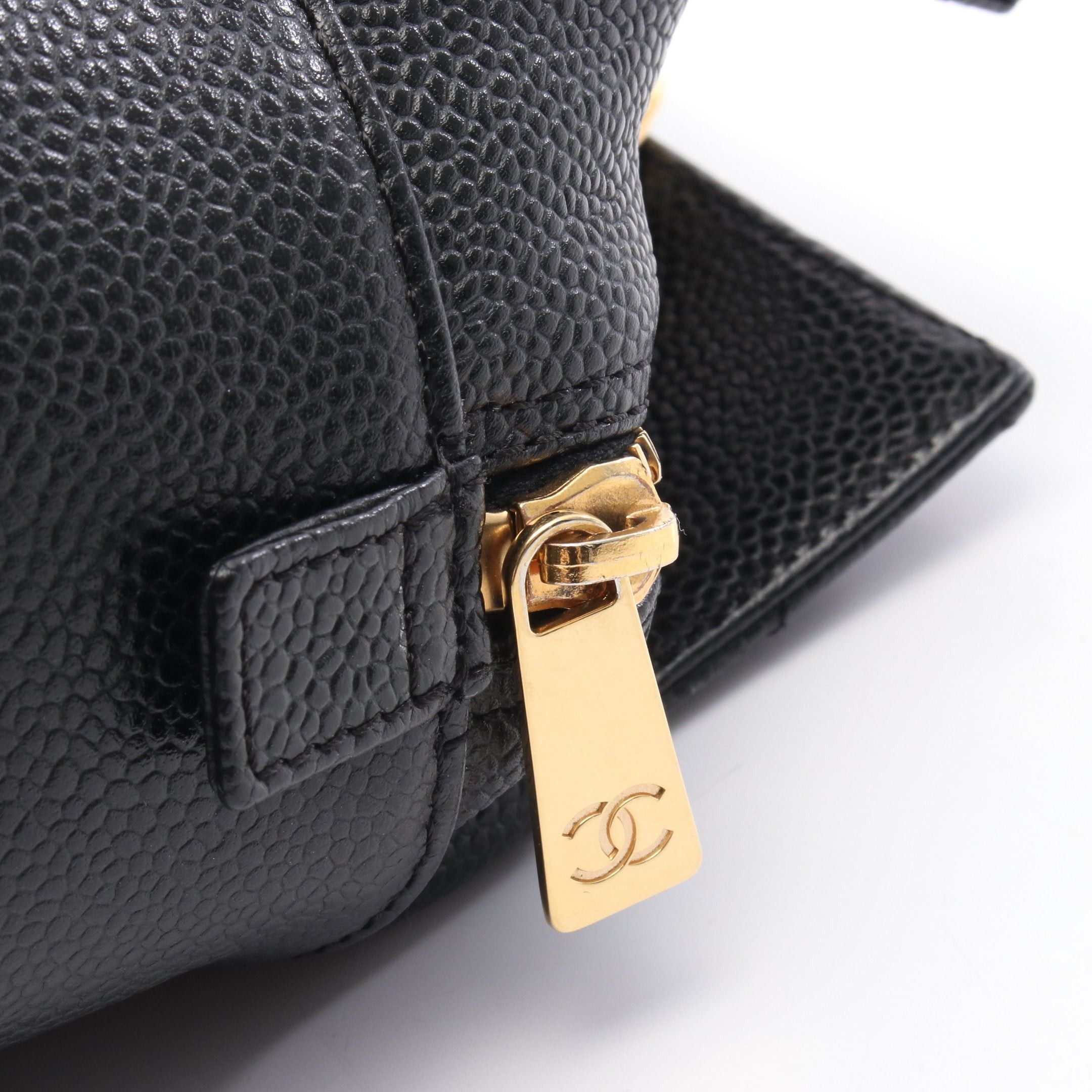 Chanel Chanel Matelasse Chain Shoulder Bag Caviar Skin Black Gold Hardware Size ONE SIZE - 6 Thumbnail