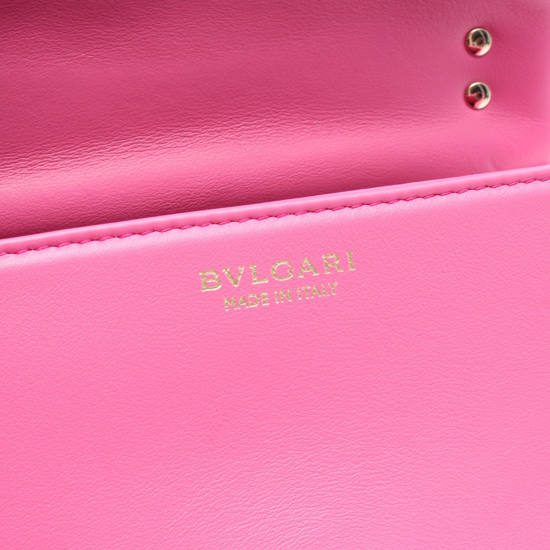 Bvlgari Bvlgari Serpenti Cabochon Chain Handbag Leather Pink Size ONE SIZE - 4 Thumbnail