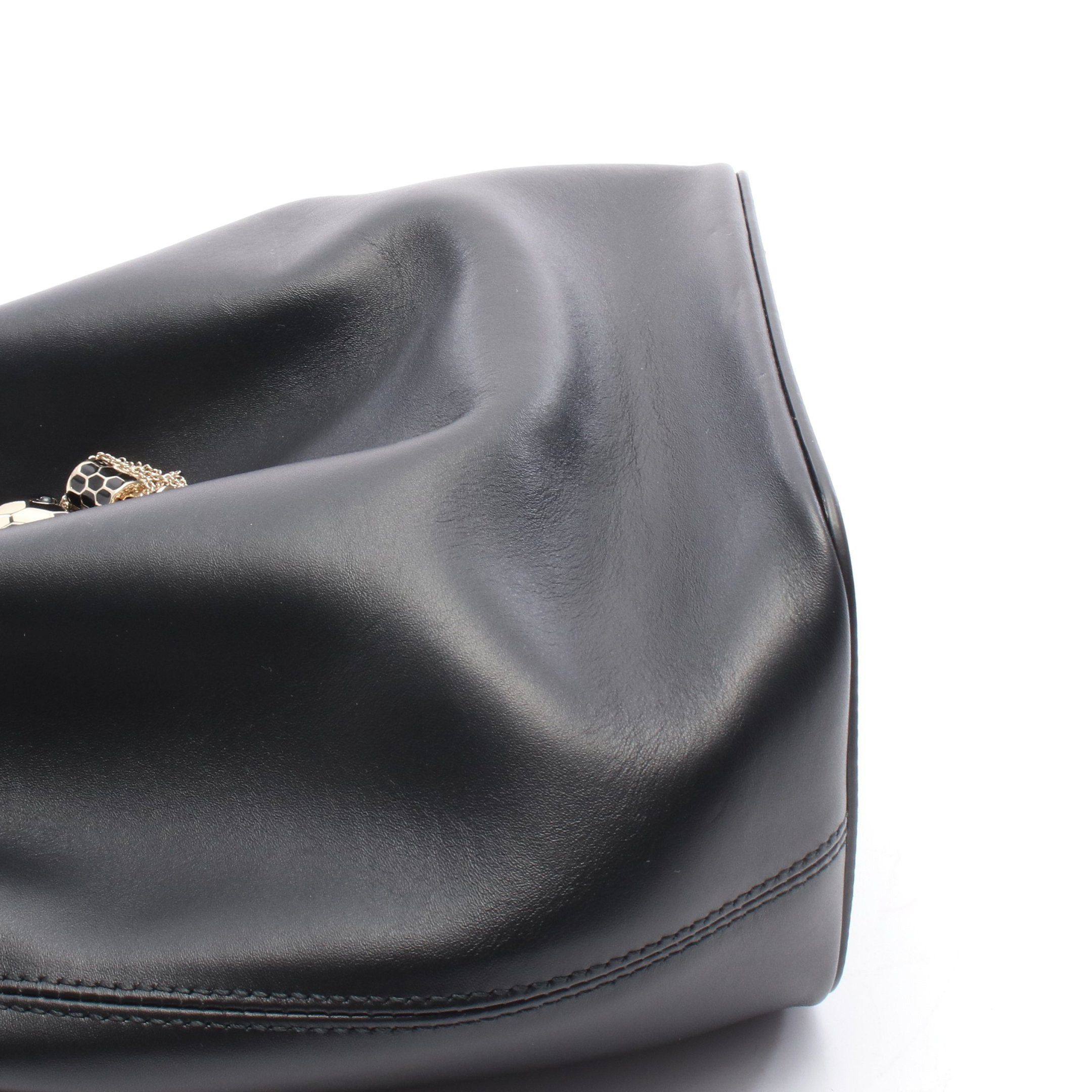 Bvlgari Bvlgari Serpenti Forever Bucket Chain Shoulder Bag Leather Black Size ONE SIZE - 5 Thumbnail