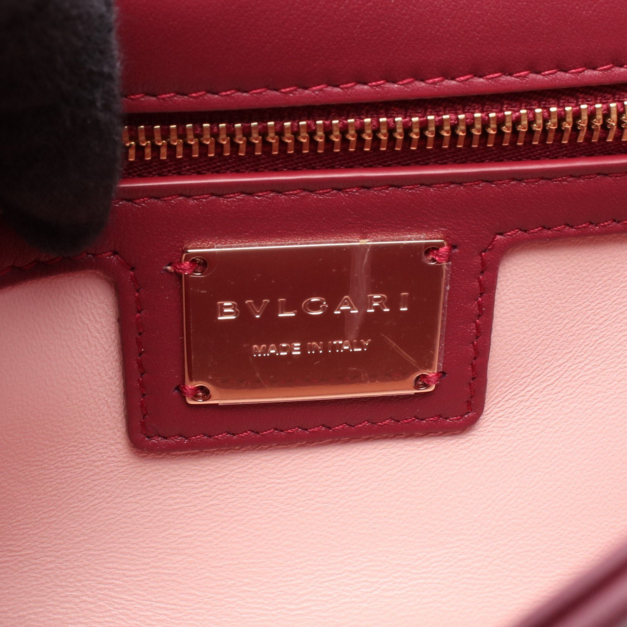 Bvlgari Bvlgari Chain Handbag Leather Bordeaux Size ONE SIZE - 4 Thumbnail