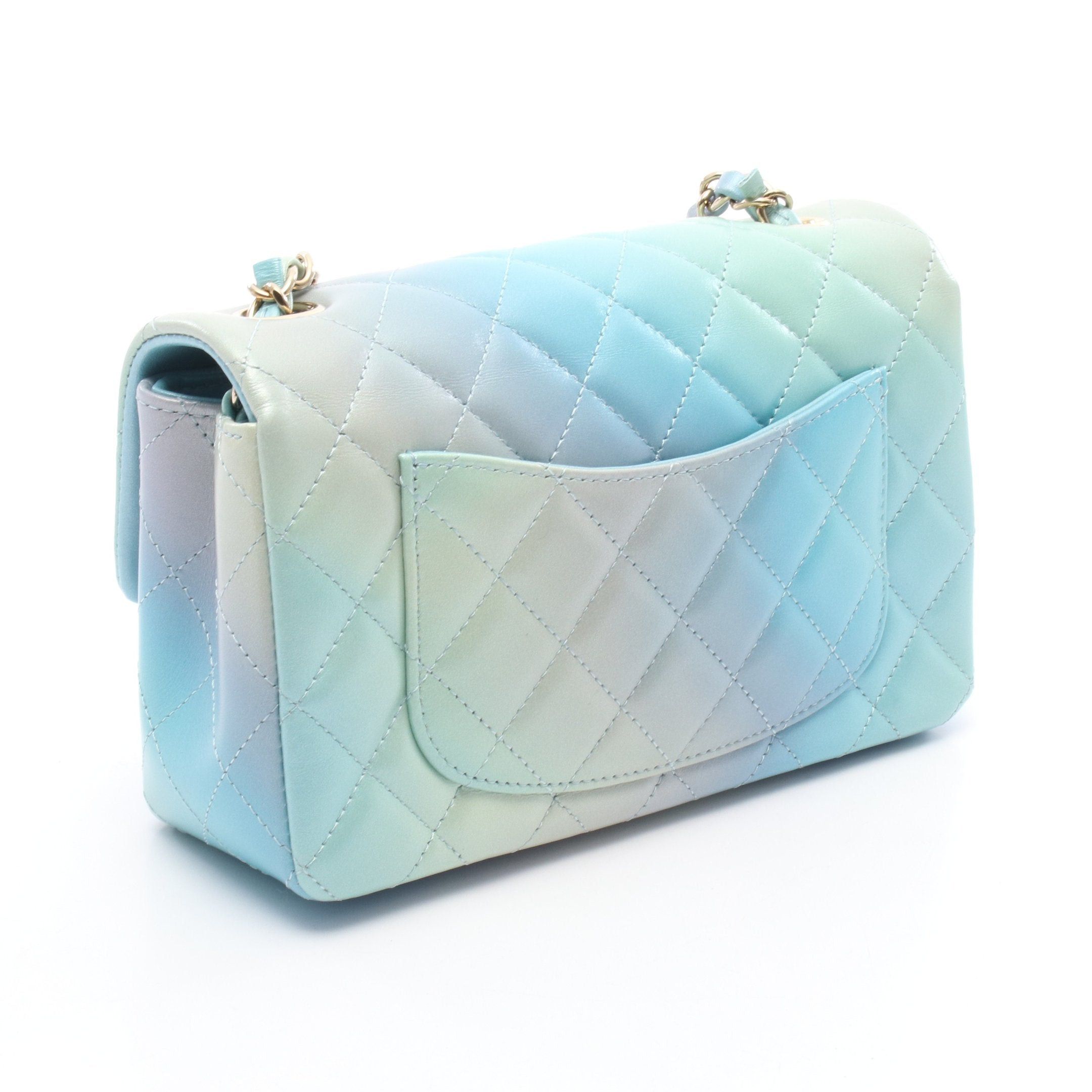 Chanel Chanel Mini Matelasse 20 Chain Shoulder Bag Leather Blue Multicolor Gold Hardware Size ONE SIZE - 2 Thumbnail