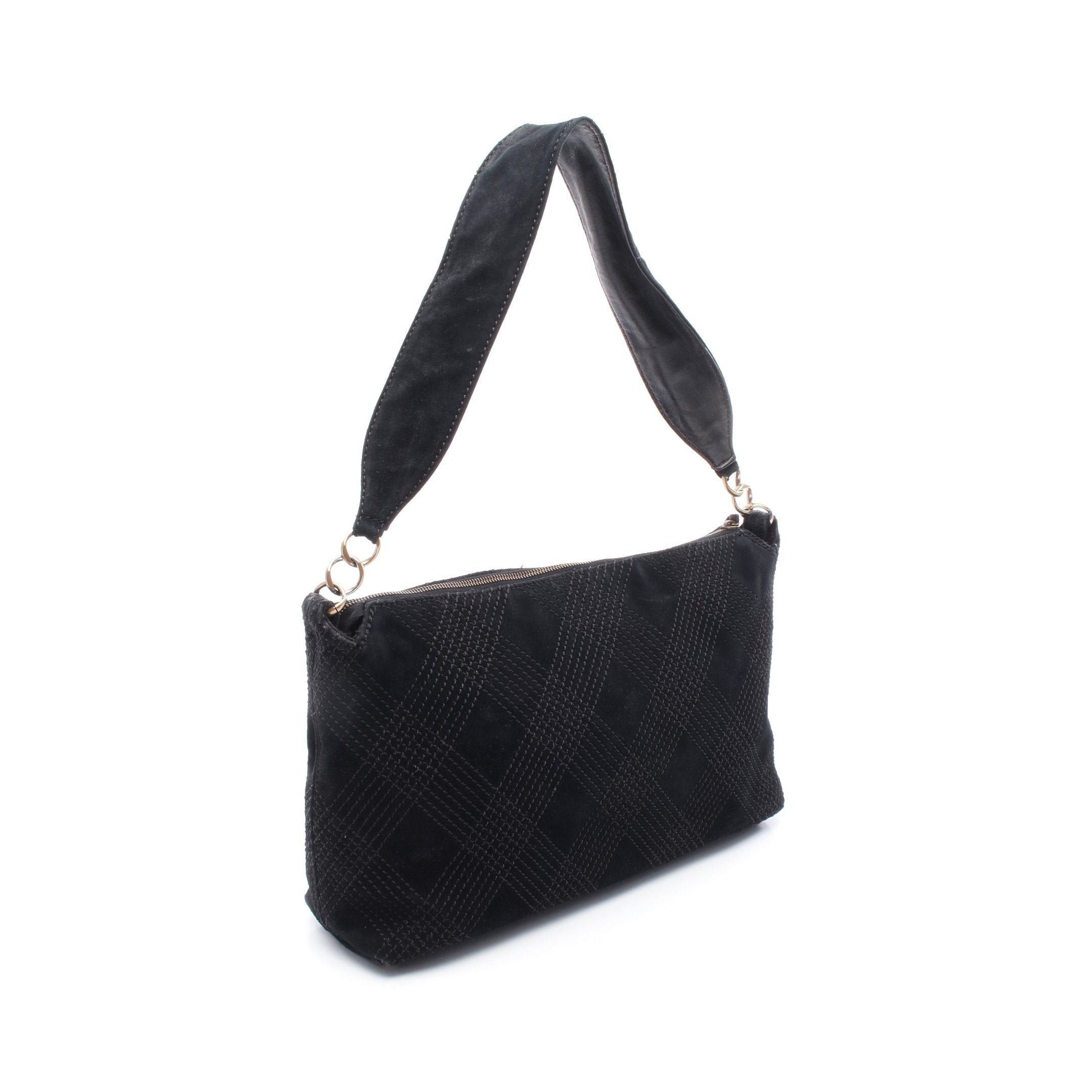 Chanel Chanel Shoulder Bag Suede Black Gold Hardware Size ONE SIZE - 2 Thumbnail