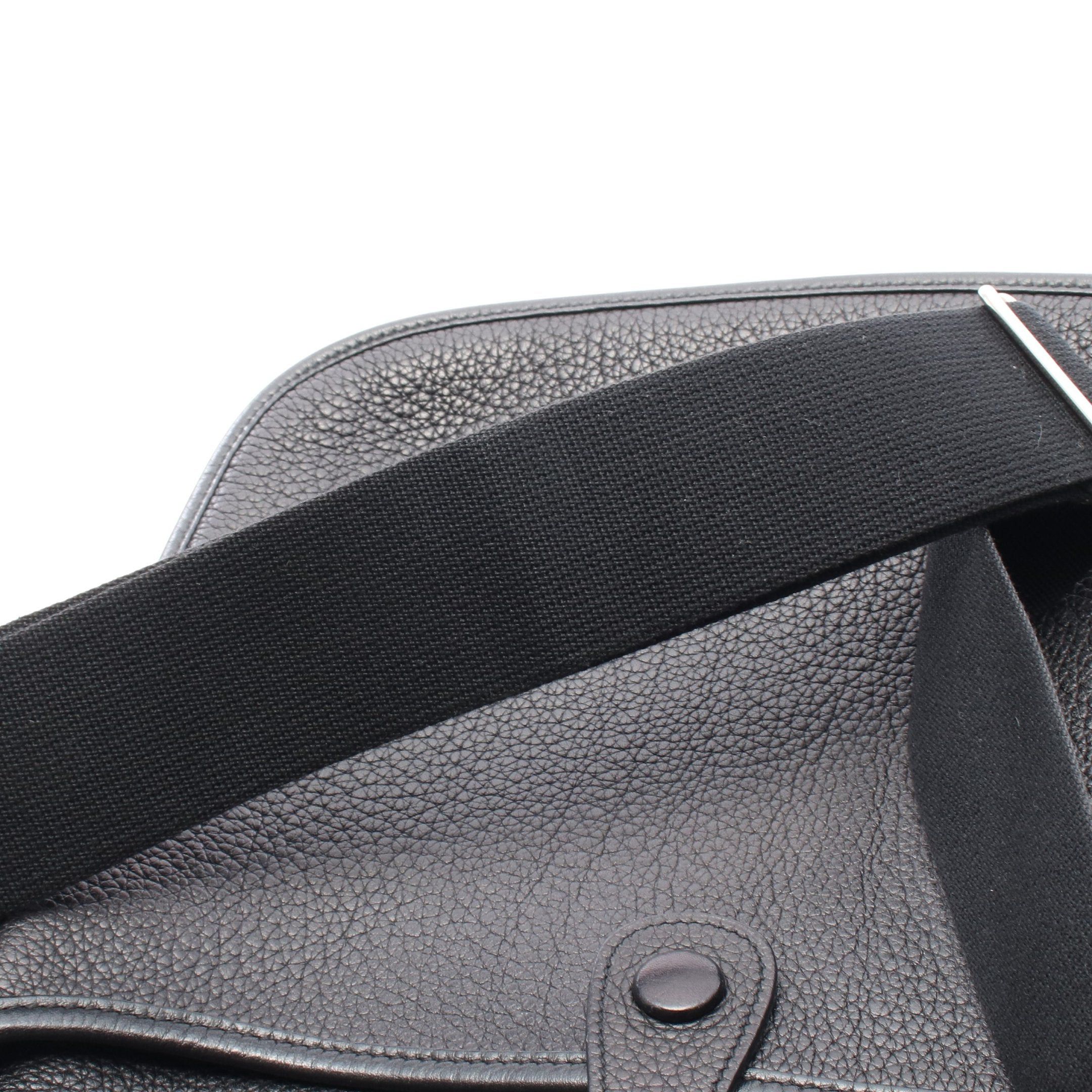Hermes Hermes Evelyn 3 Troyes Pm Shoulder Bag Clemence Leather Black Silver Hardware □M Stamp (Manufactured Around 2009) Size ONE SIZE - 6 Thumbnail