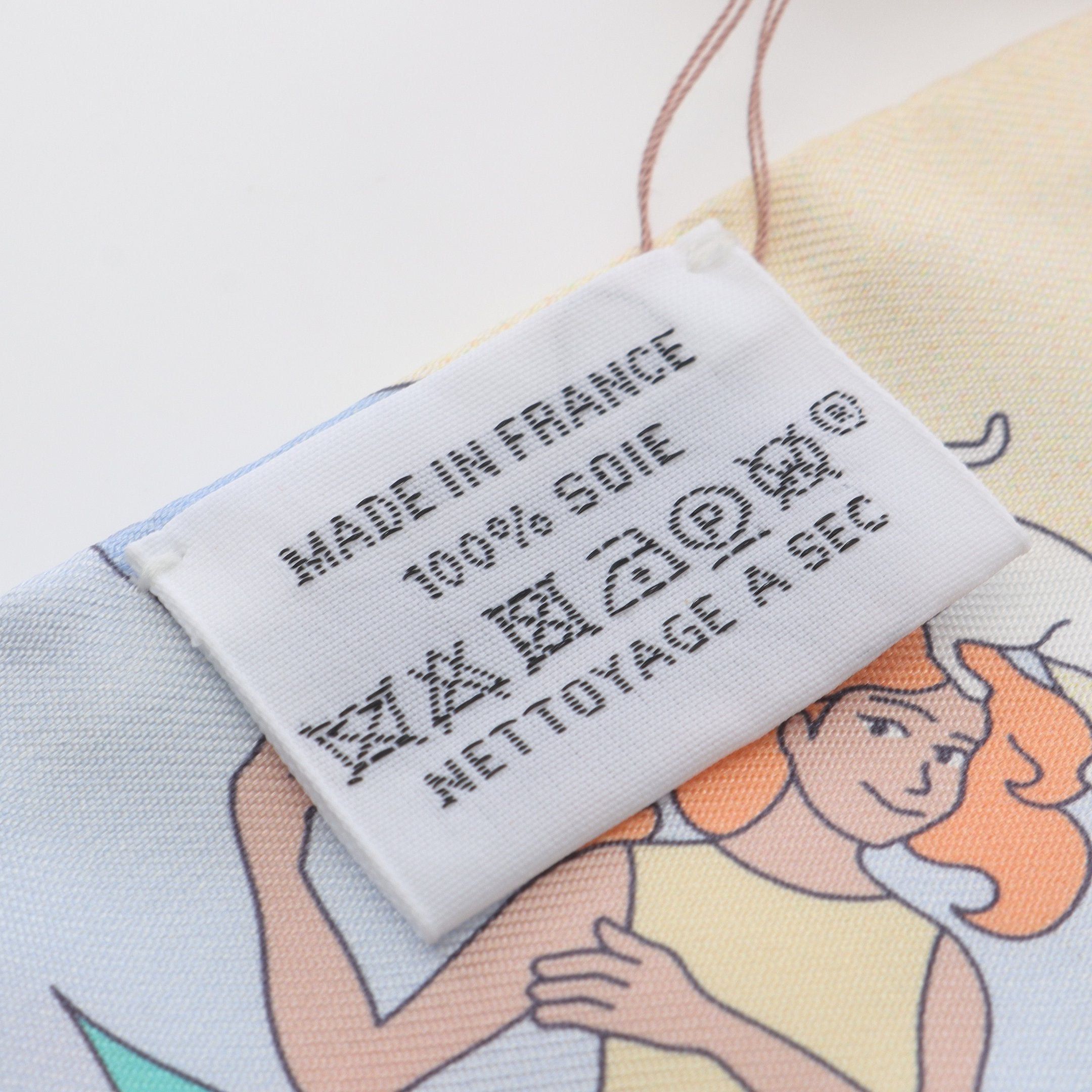 Hermes Hermes Twilly Carres Volants Ribbon Scarf Silk Light Blue Multicolor Size ONE SIZE - 3 Thumbnail