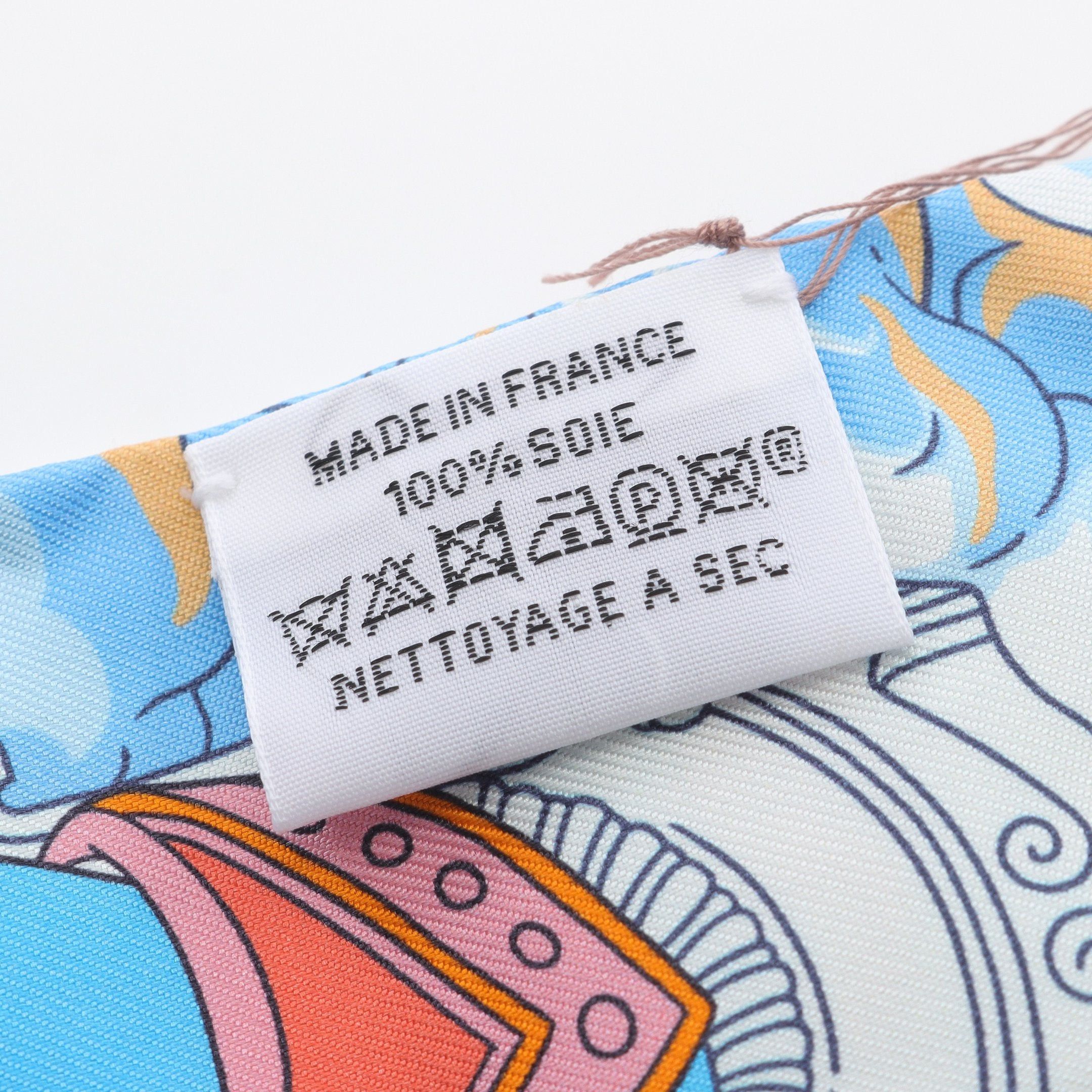 Hermes Hermes Twilly Sur Mon Nuage Ribbon Scarf Silk Dark Blue Multicolor Size ONE SIZE - 3 Thumbnail