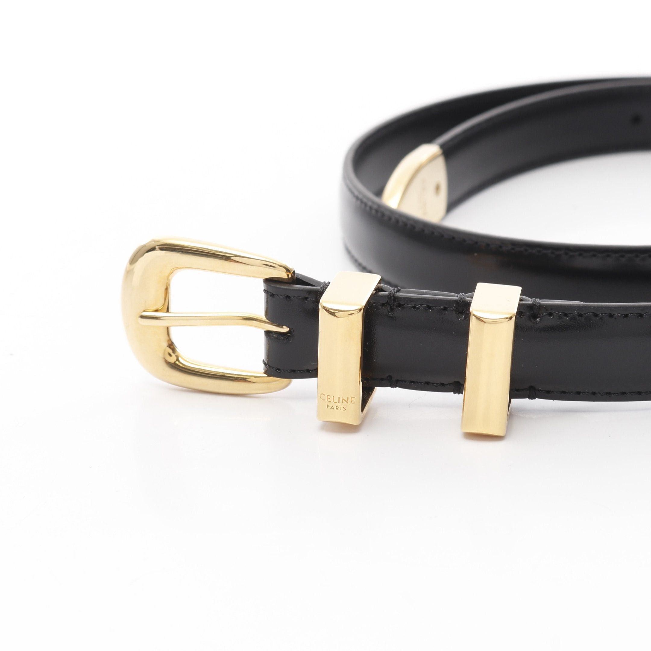 Celine Celine Small Western Belt Leather Black Size ONE SIZE - 2 Thumbnail