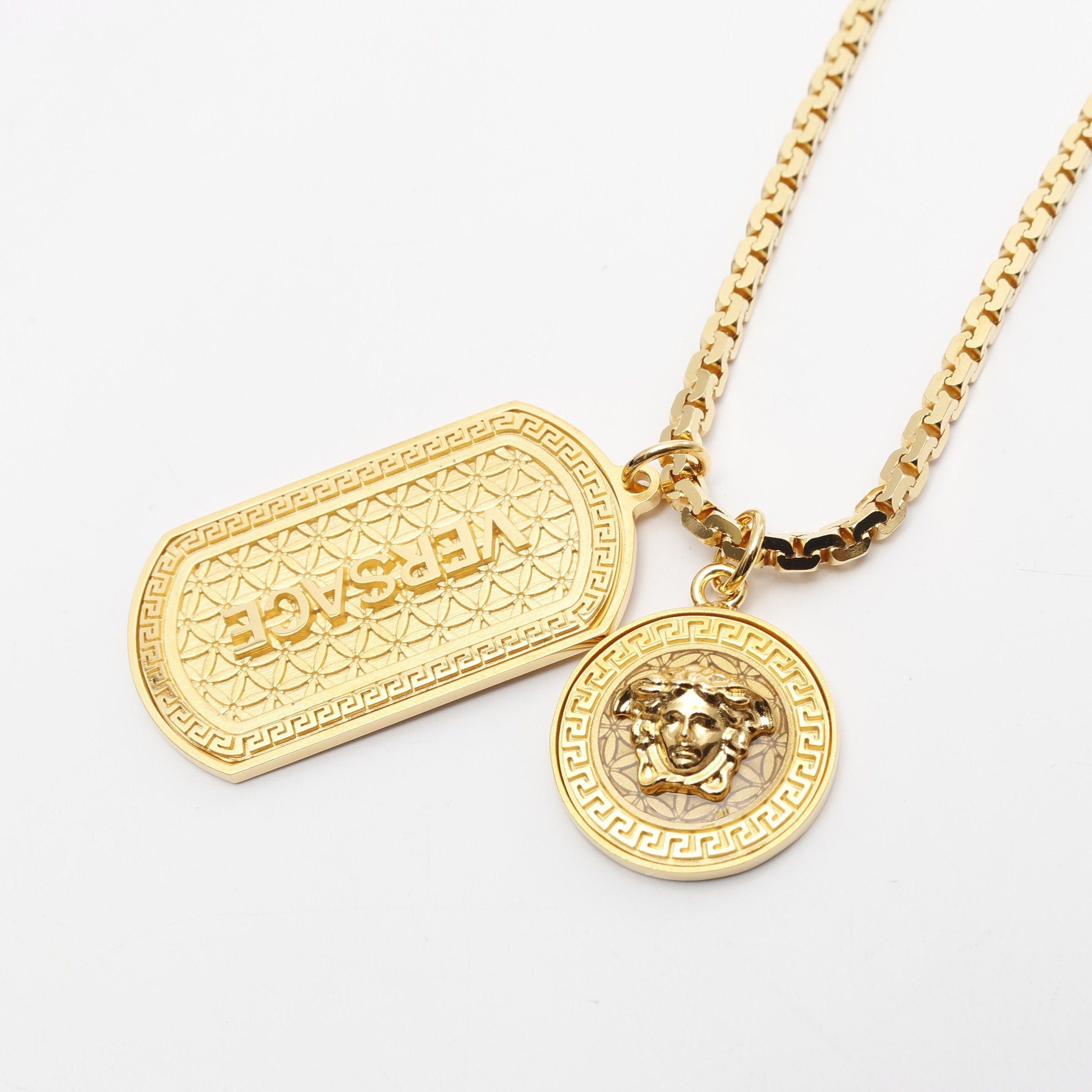 Versace Versace Medusa Blade Necklace Gp Gold Size ONE SIZE - 8 Thumbnail