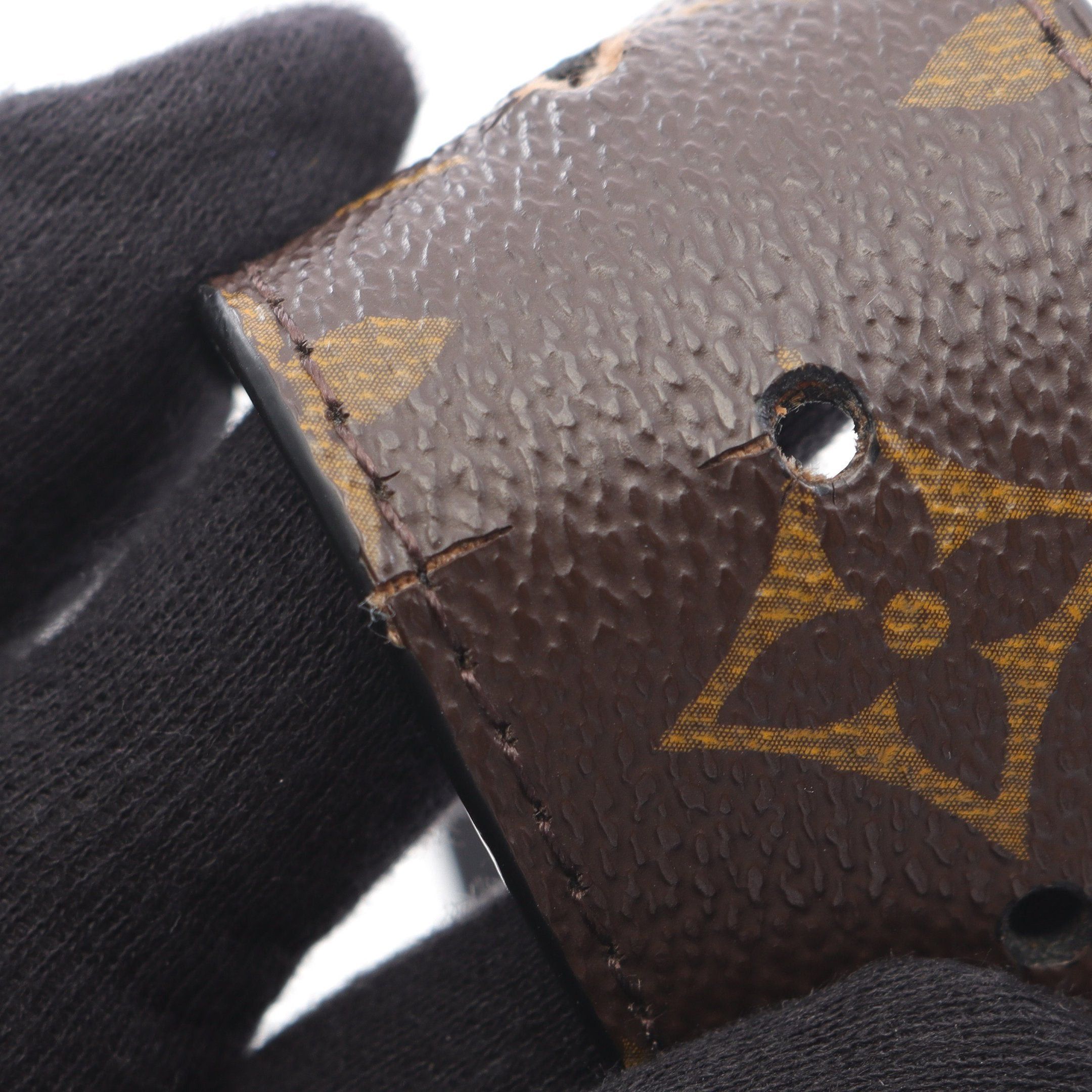 Louis Vuitton Louis Vuitton Ceinture Lv Initial 40Mm Monogram Belt Leather Brown Black Reversible Size ONE SIZE - 6 Thumbnail
