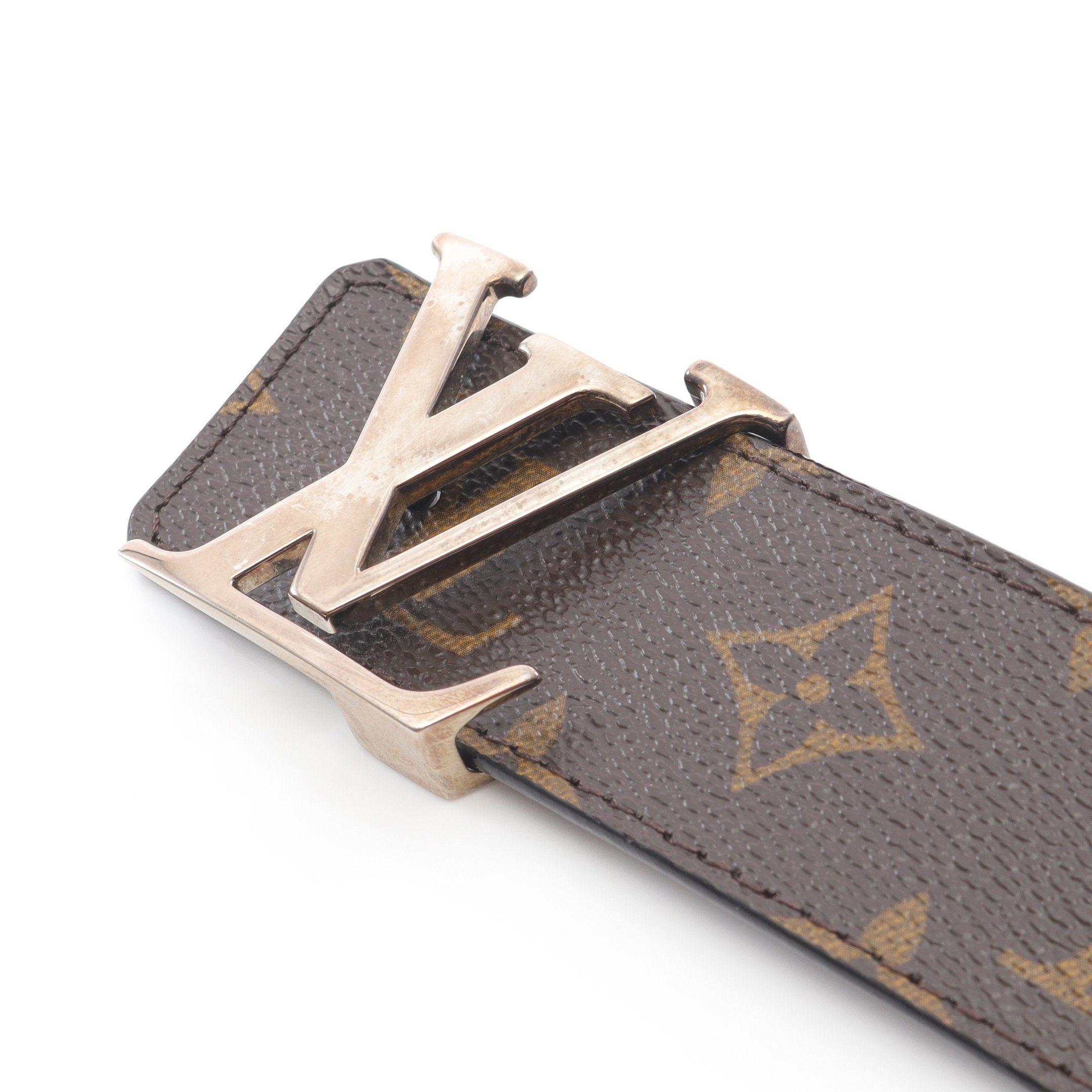 Louis Vuitton Louis Vuitton Ceinture Lv Initial 40Mm Monogram Belt Leather Brown Black Reversible Size ONE SIZE - 2 Thumbnail