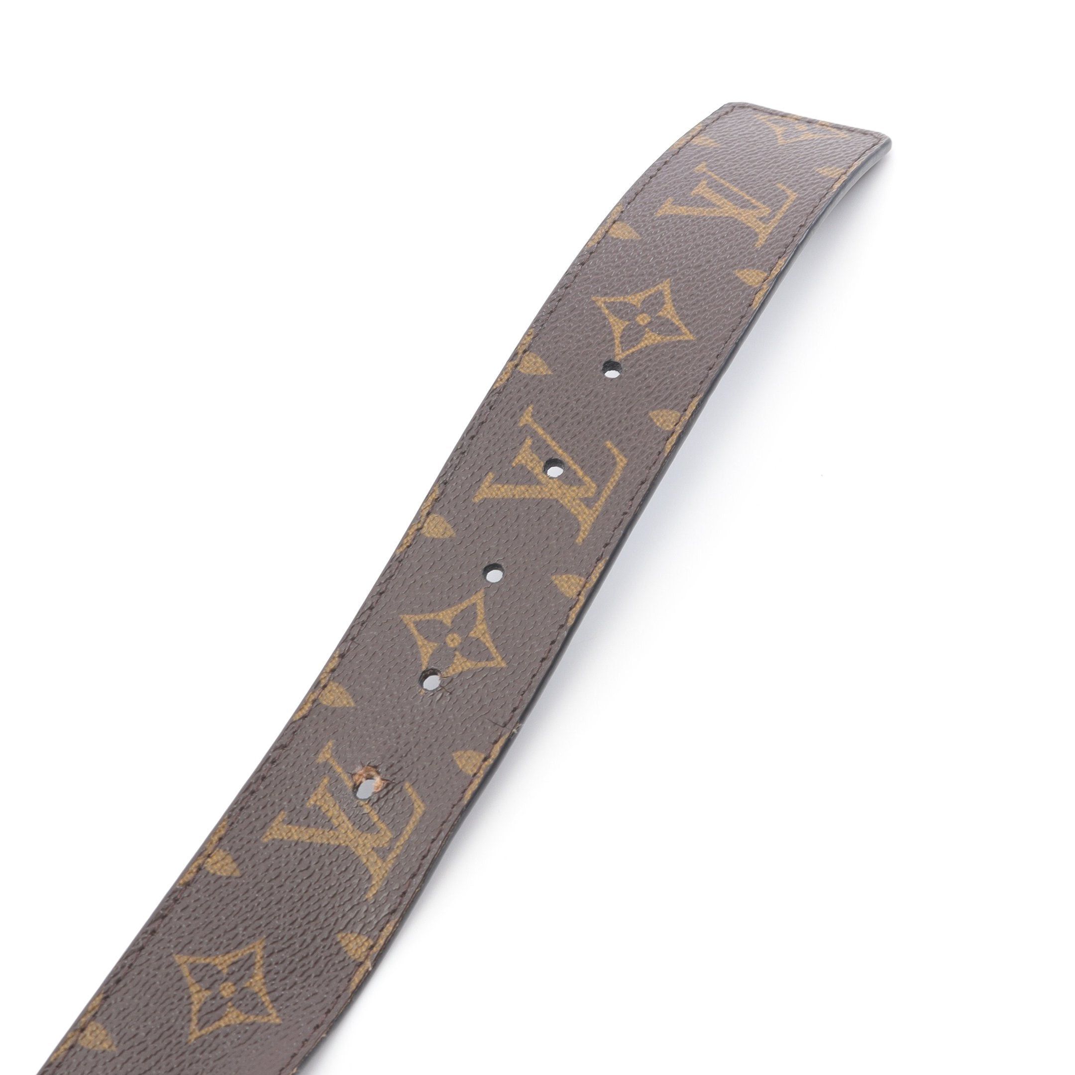 Louis Vuitton Louis Vuitton Ceinture Lv Initial 40Mm Monogram Belt Leather Brown Black Reversible Size ONE SIZE - 3 Thumbnail
