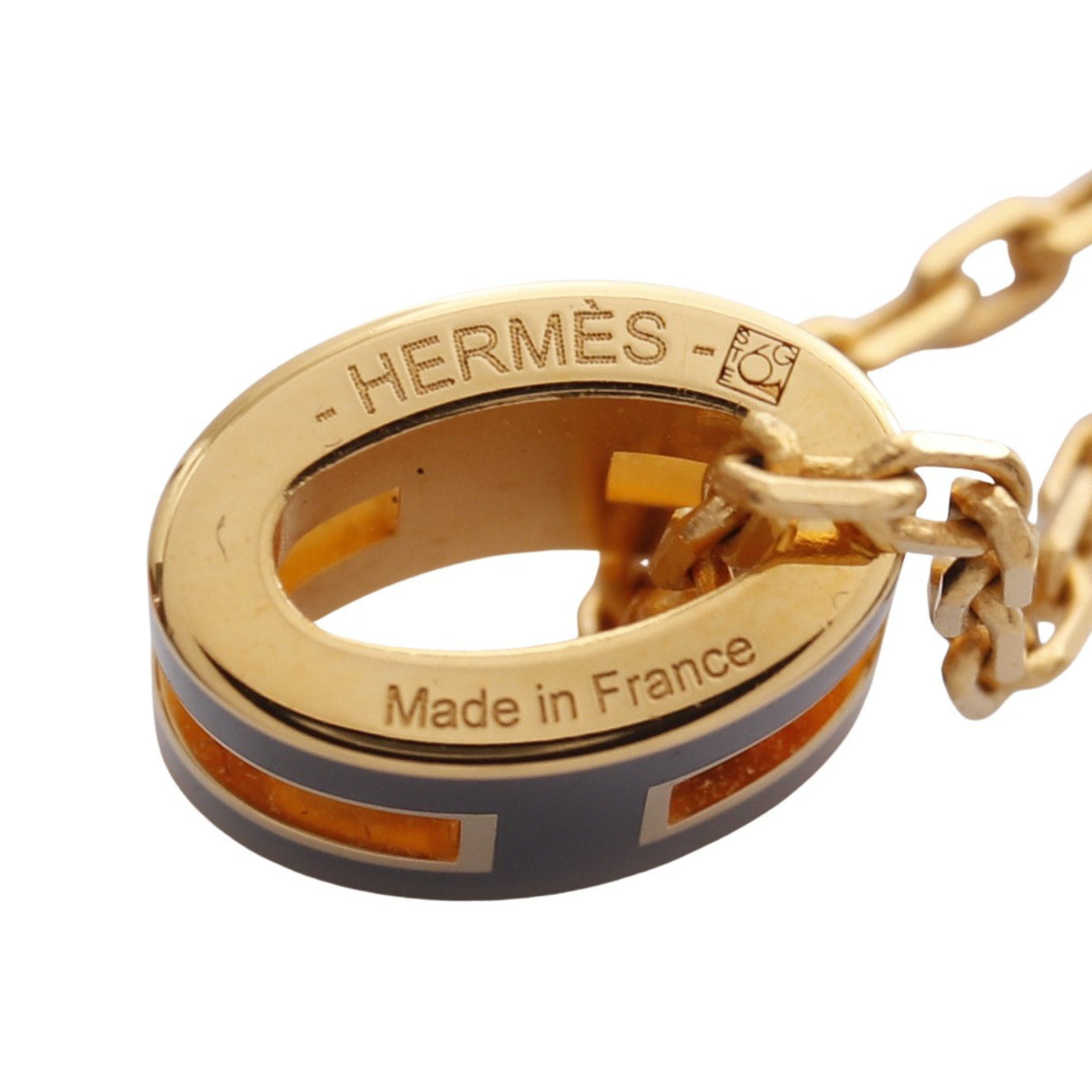 Hermes Hermes Mini Pop H Necklace Gp Gold Black Size ONE SIZE - 4 Thumbnail