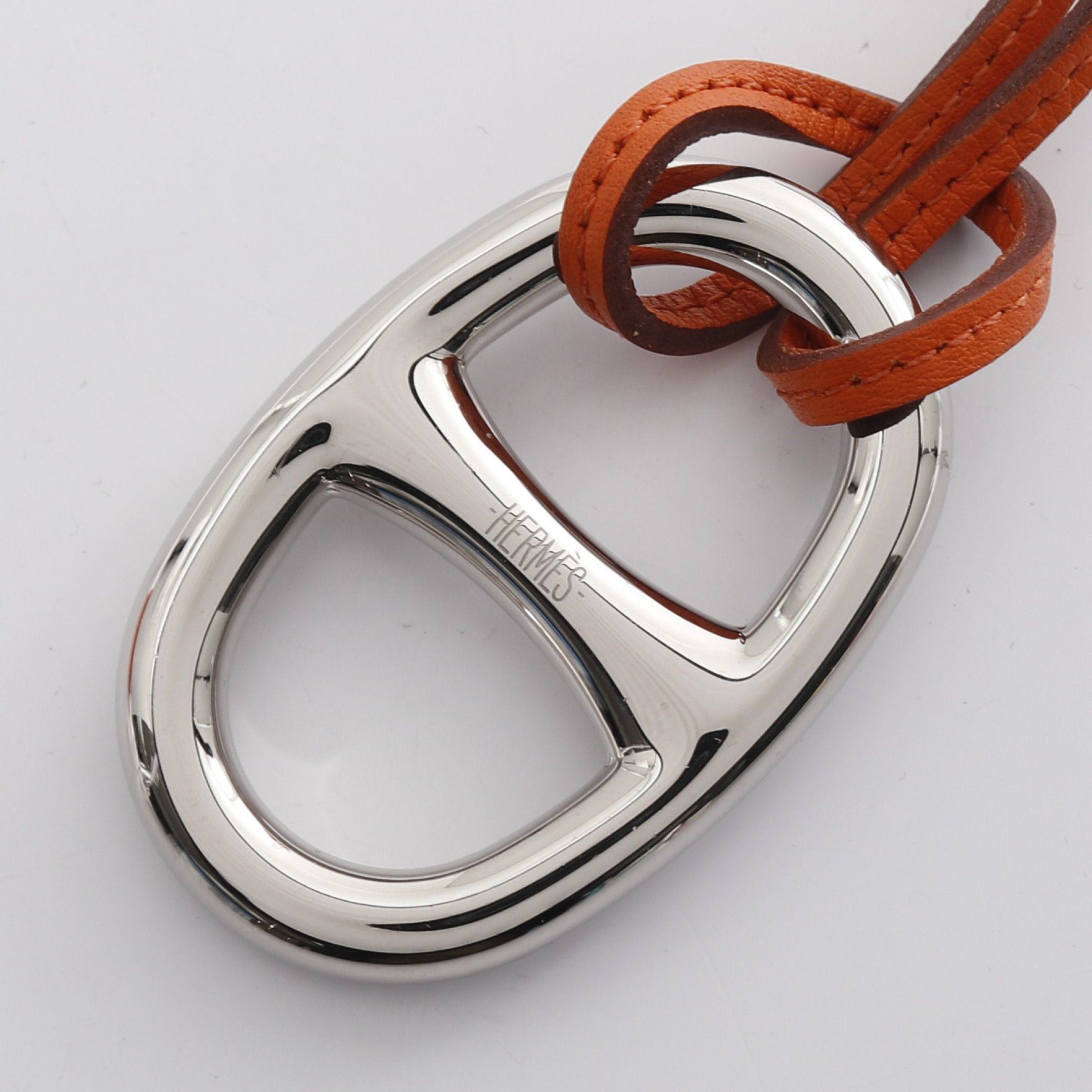 Hermes Hermes Shane Tangle Necklace Leather Silver Orange Size ONE SIZE - 2 Thumbnail