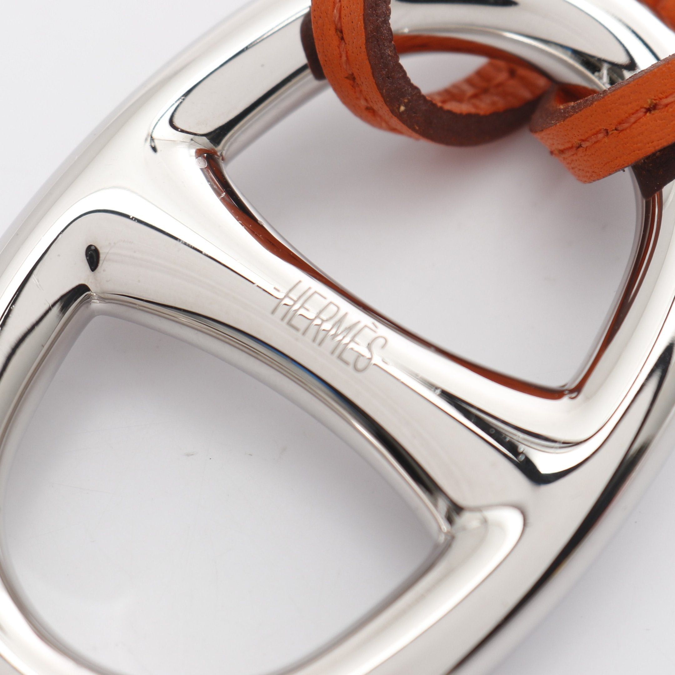 Hermes Hermes Shane Tangle Necklace Leather Silver Orange Size ONE SIZE - 4 Thumbnail