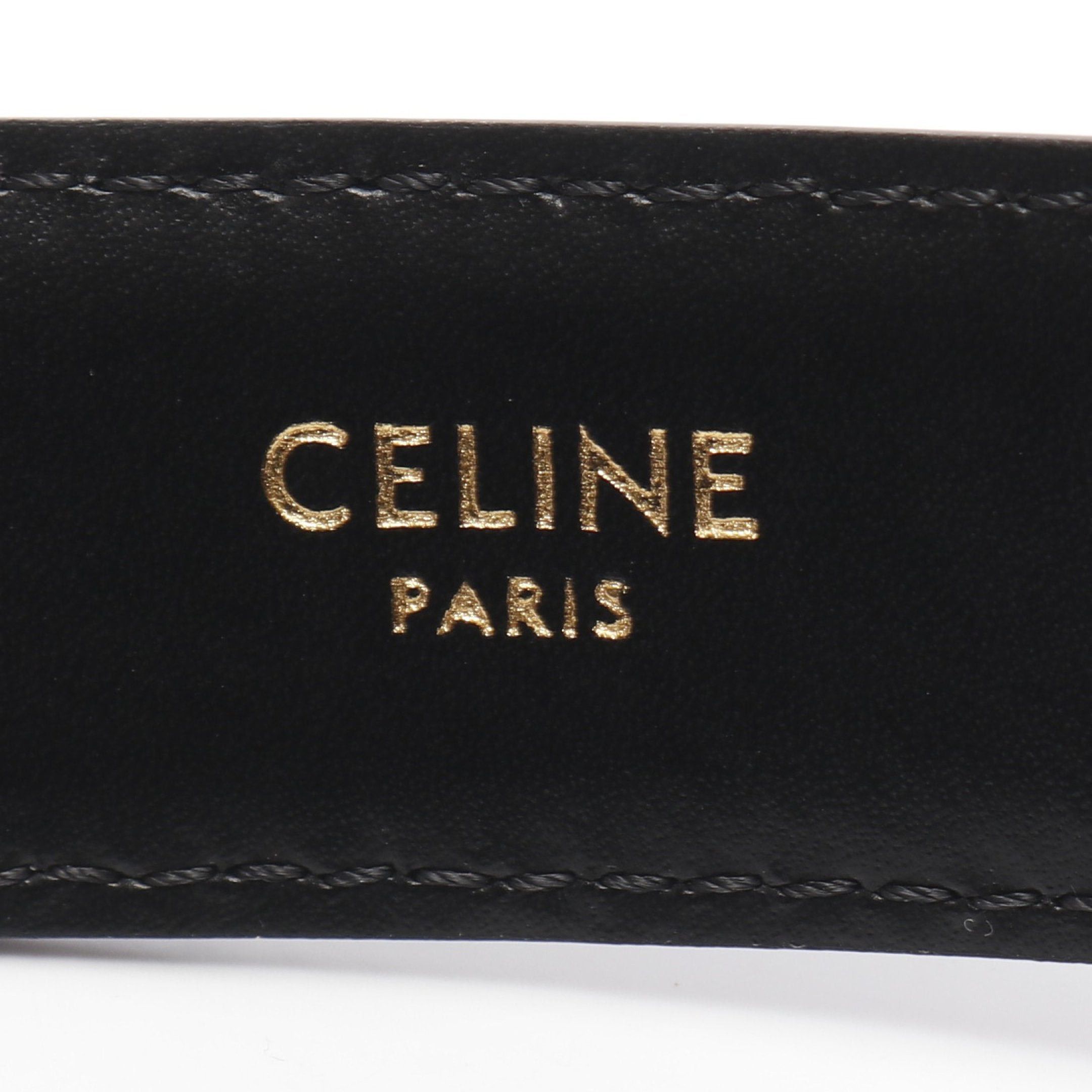 Celine Celine Medium Triomphe Belt Leather Black Size ONE SIZE - 4 Thumbnail