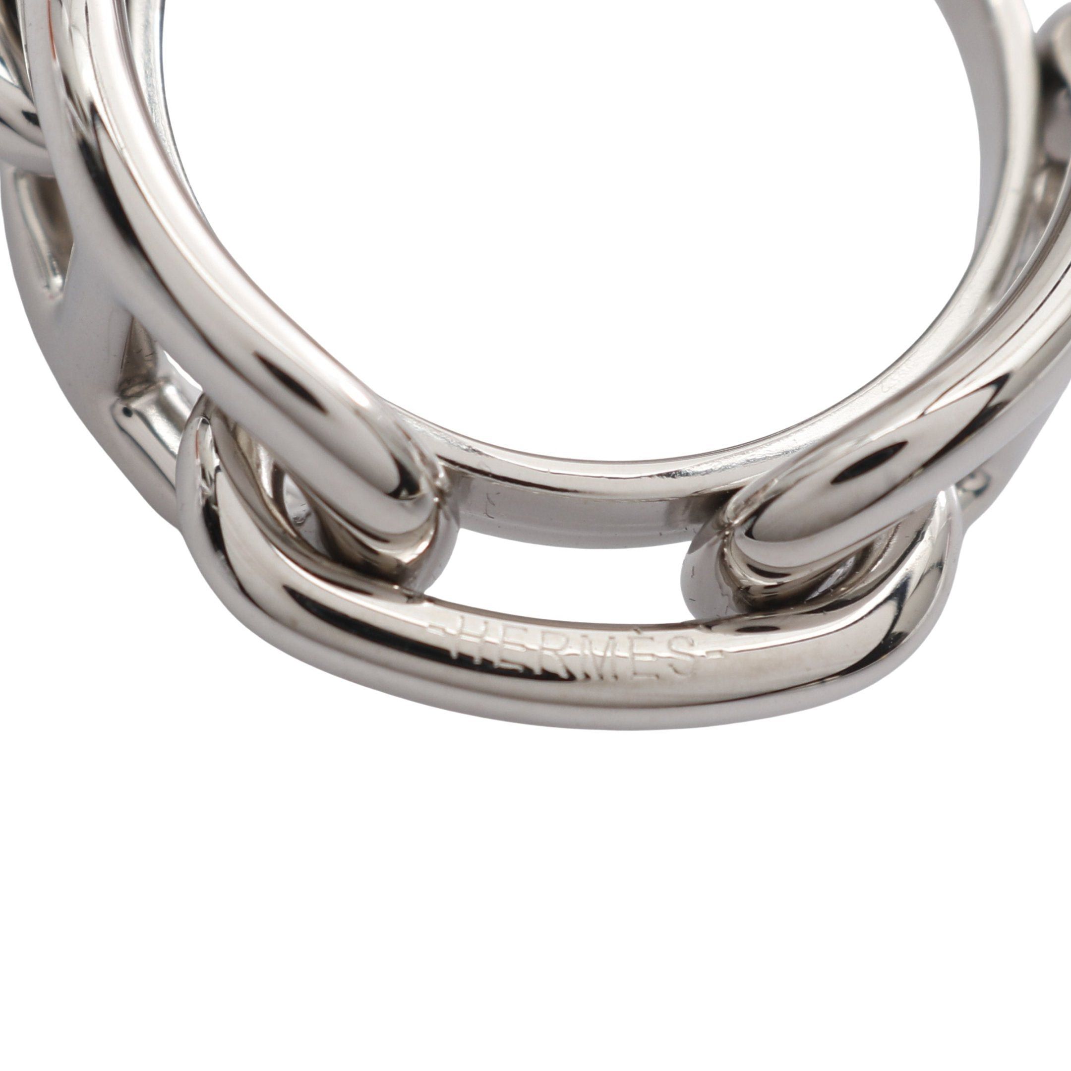 Hermes Hermes Chaîne Scarf Ring Silver Size ONE SIZE - 3 Thumbnail
