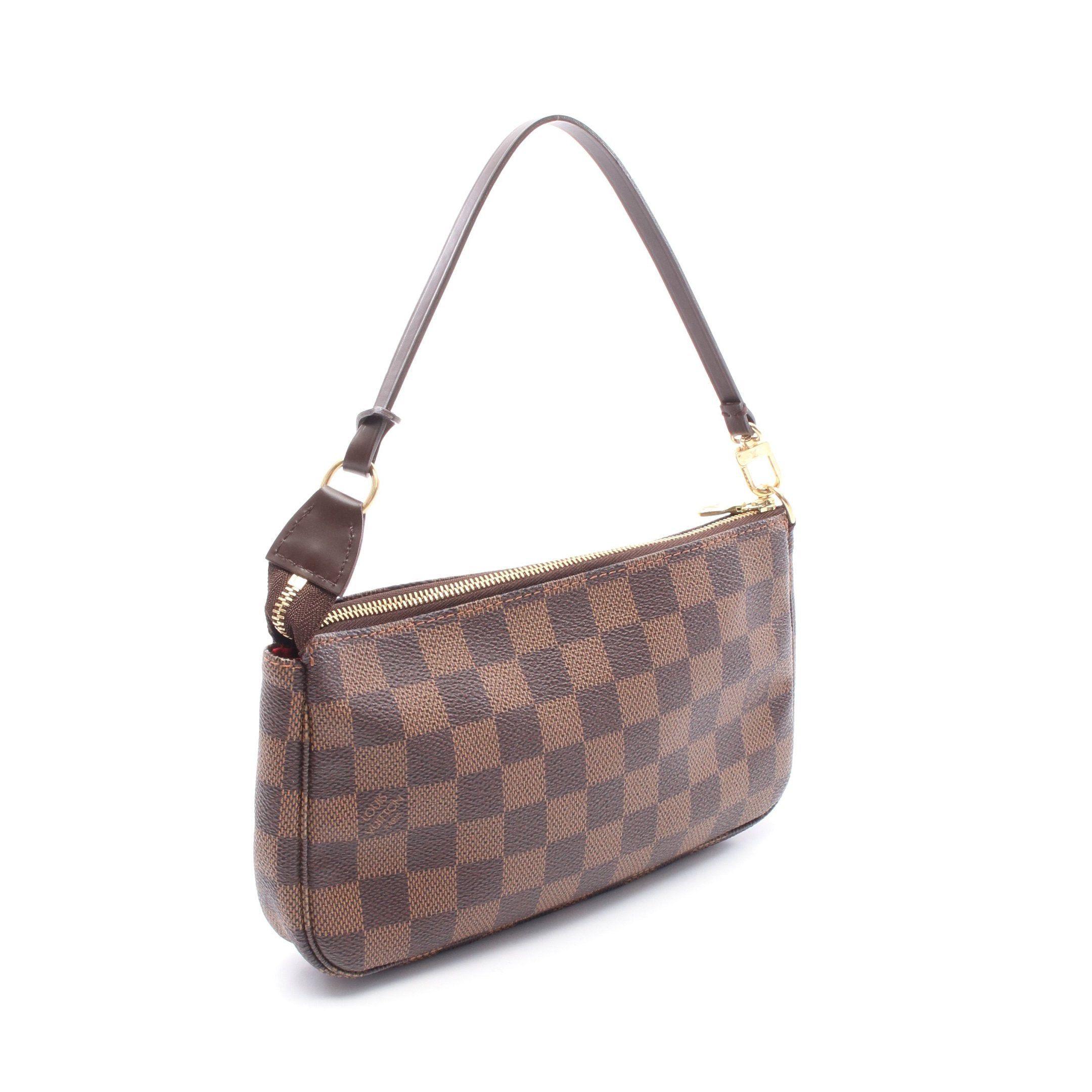 Louis Vuitton Louis Vuitton Pochette Accessoires Damier Ebene Handbag Leather Brown Size ONE SIZE - 2 Thumbnail