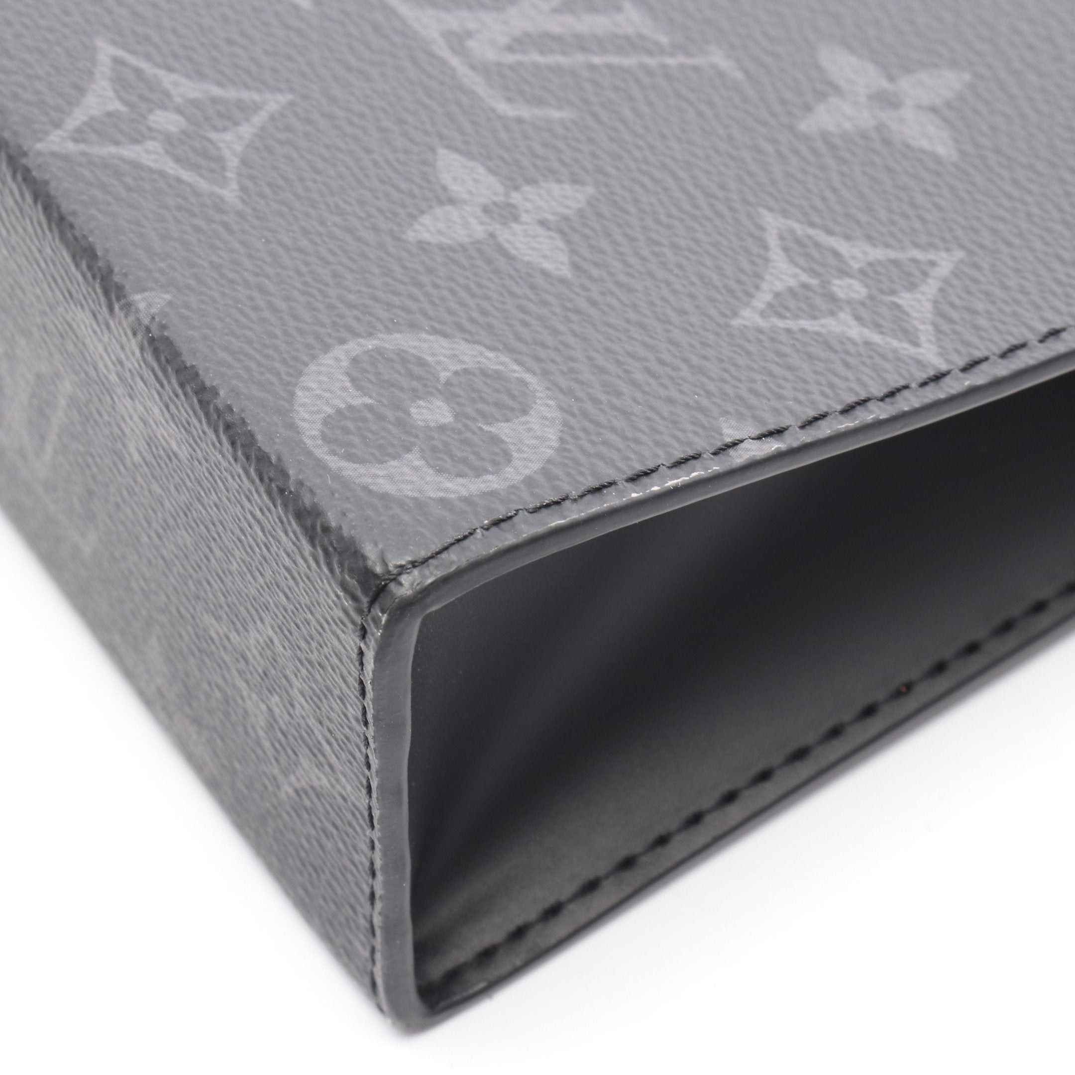 Louis Vuitton Louis Vuitton Pochette Voyage Mm Monogram Eclipse Clutch Bag Leather Black Size ONE SIZE - 5 Thumbnail