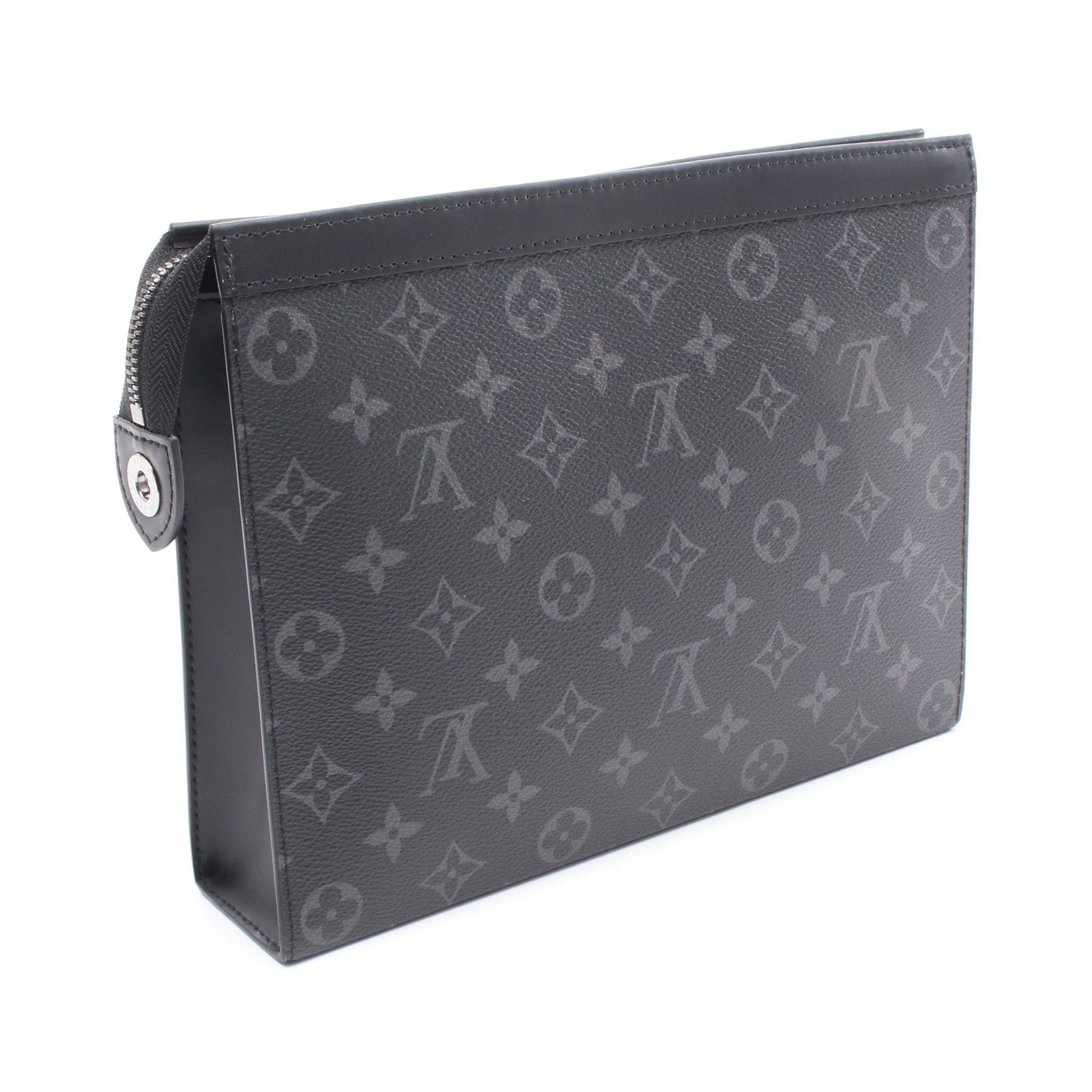 Louis Vuitton Louis Vuitton Pochette Voyage Mm Monogram Eclipse Clutch Bag Leather Black Size ONE SIZE - 2 Thumbnail