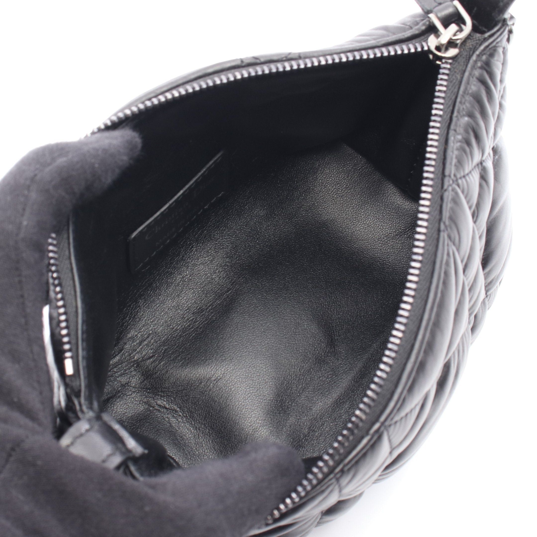 Dior Dior Diortravel Small Nomad Pouch Canage Handbag Leather Black Size ONE SIZE - 3 Thumbnail