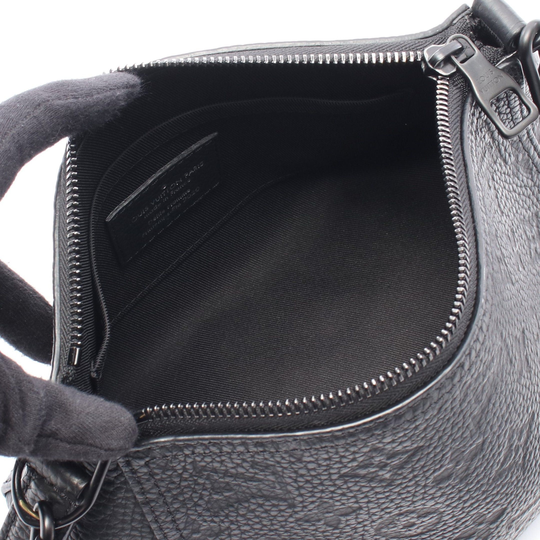 Louis Vuitton Louis Vuitton Triangle Messenger Monogram Empreinte Shoulder Bag Leather Black Size ONE SIZE - 3 Thumbnail