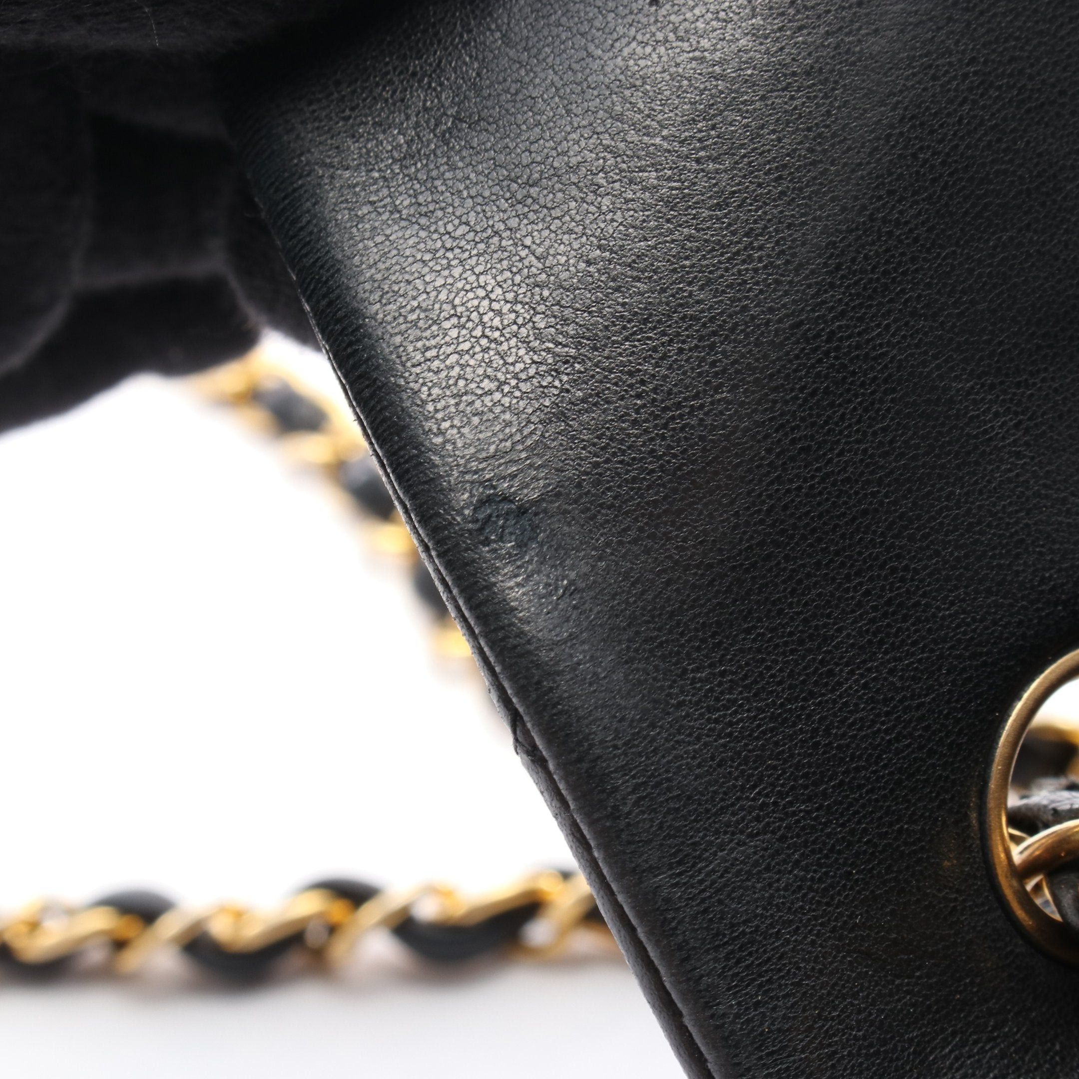Chanel Chanel Mini Matelasse 20 Chain Shoulder Bag Lambskin Black Gold Hardware Size ONE SIZE - 7 Thumbnail