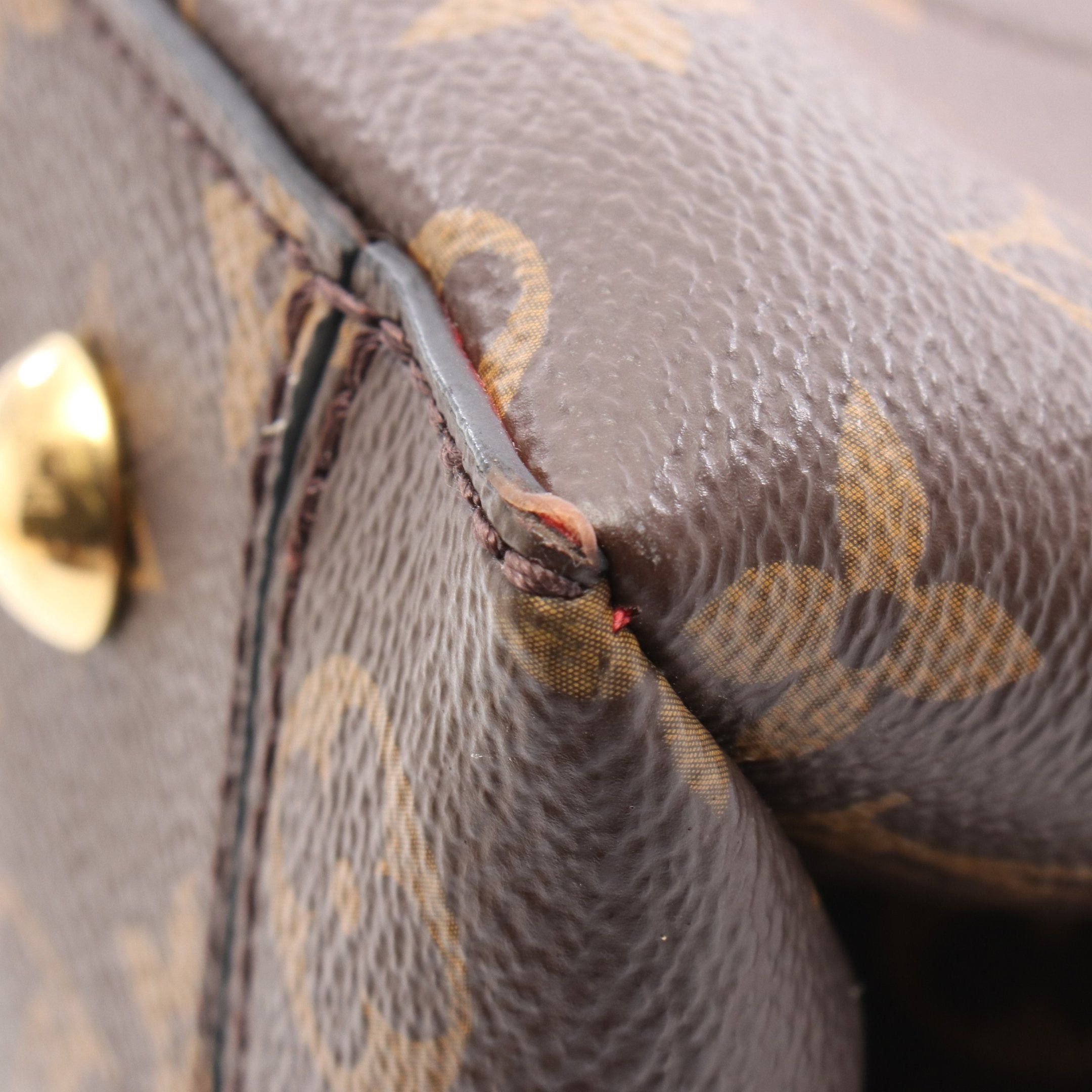 Louis Vuitton Louis Vuitton Flower Tote Monogram Coquelicot Handbag Bag Leather Brown Red Size ONE SIZE - 7 Thumbnail