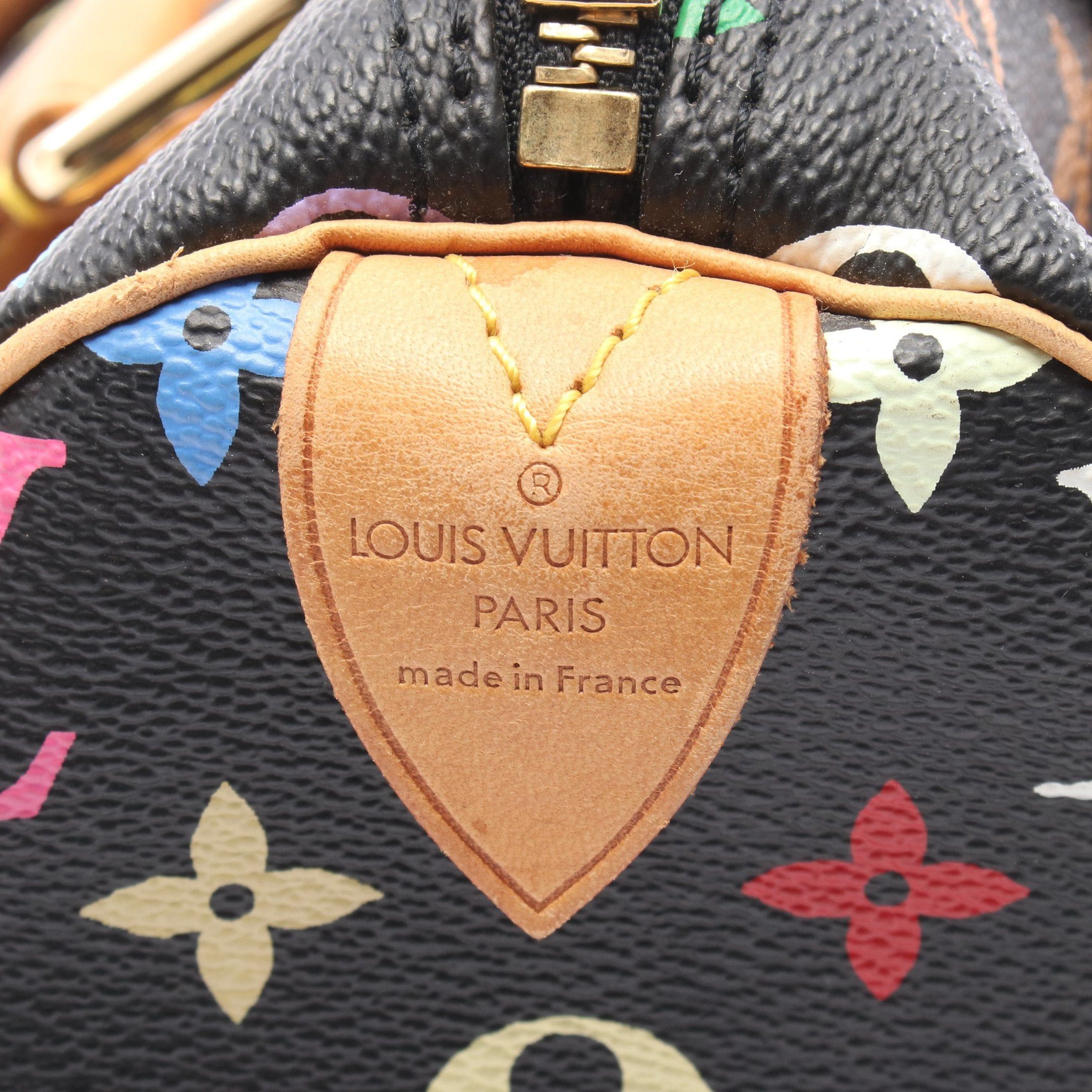 Louis Vuitton Louis Vuitton Speedy 30 Monogram Multicolor Noir Handbag Leather Black Size ONE SIZE - 4 Thumbnail